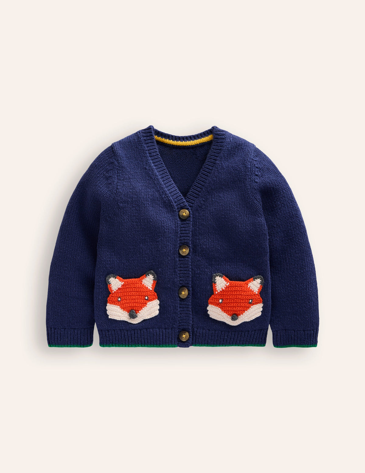 V-Neck Cardigan-Sapphire Blue Foxes - Image 1