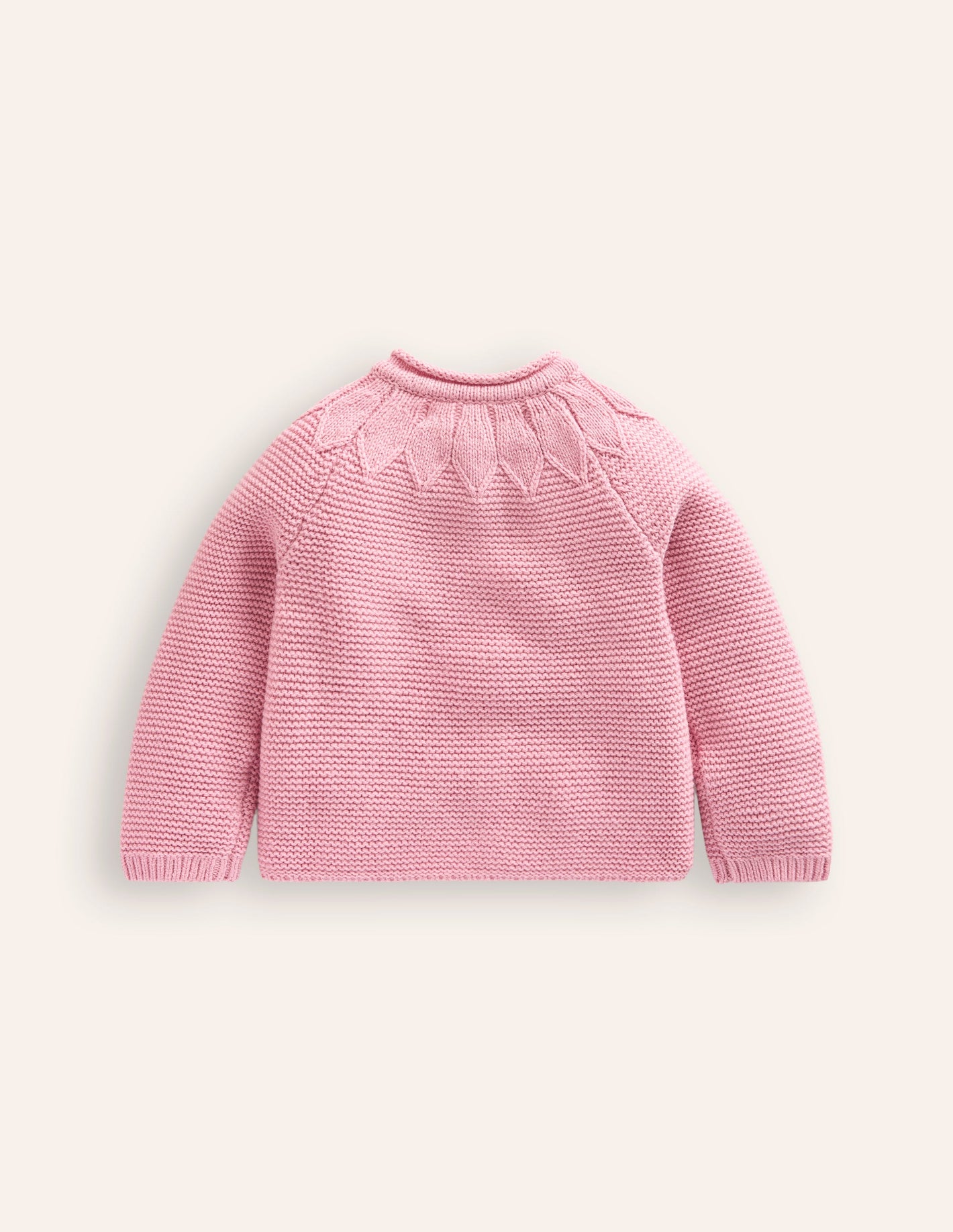 Pointelle Yoke Cardigan-Vintage Pink