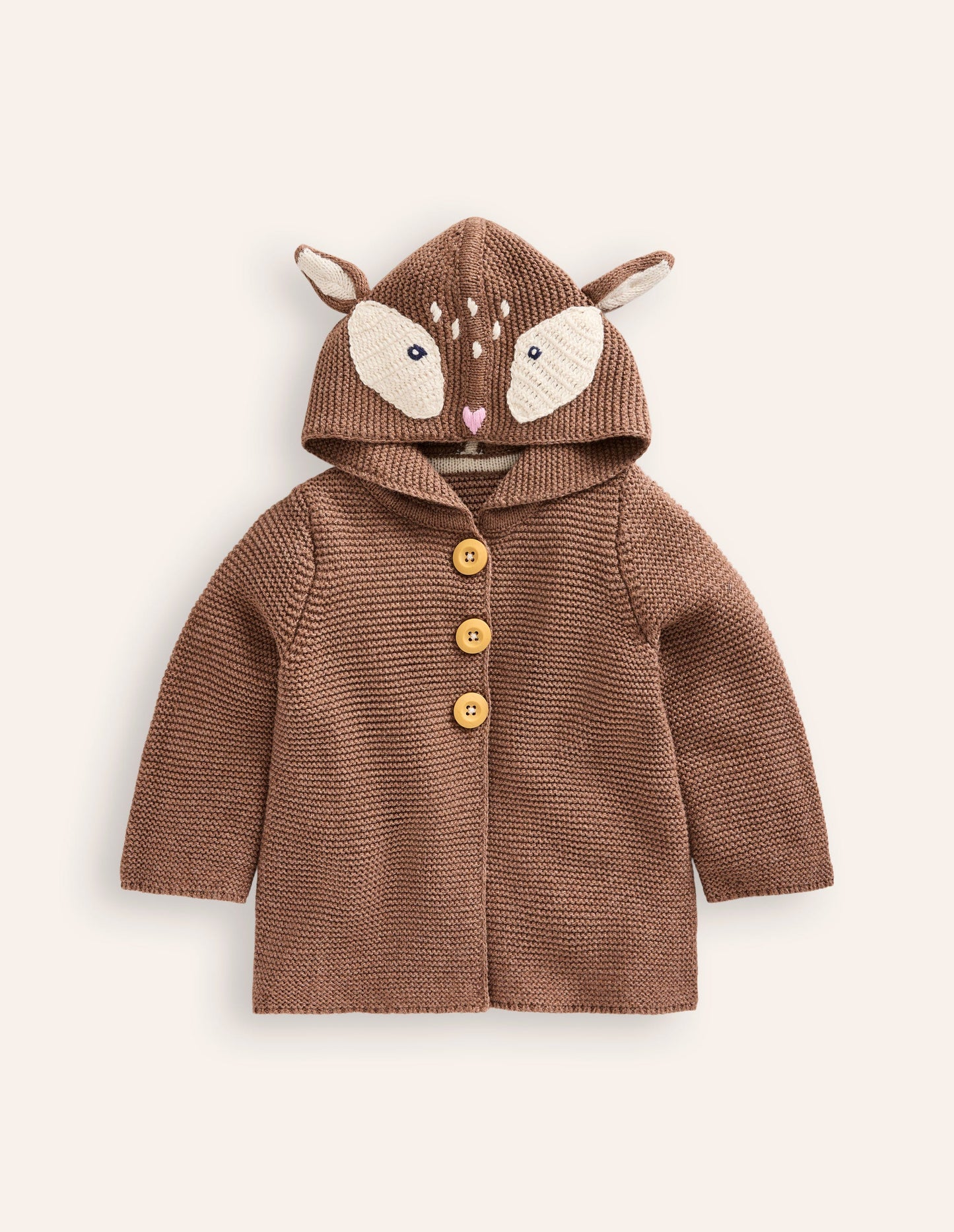 Novelty Knitted Jacket-Milk Chocolate Brown Deer