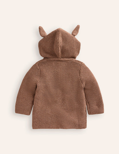 Novelty Knitted Jacket-Milk Chocolate Brown Deer