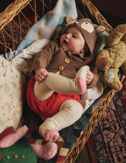 Novelty Knitted Jacket-Milk Chocolate Brown Deer