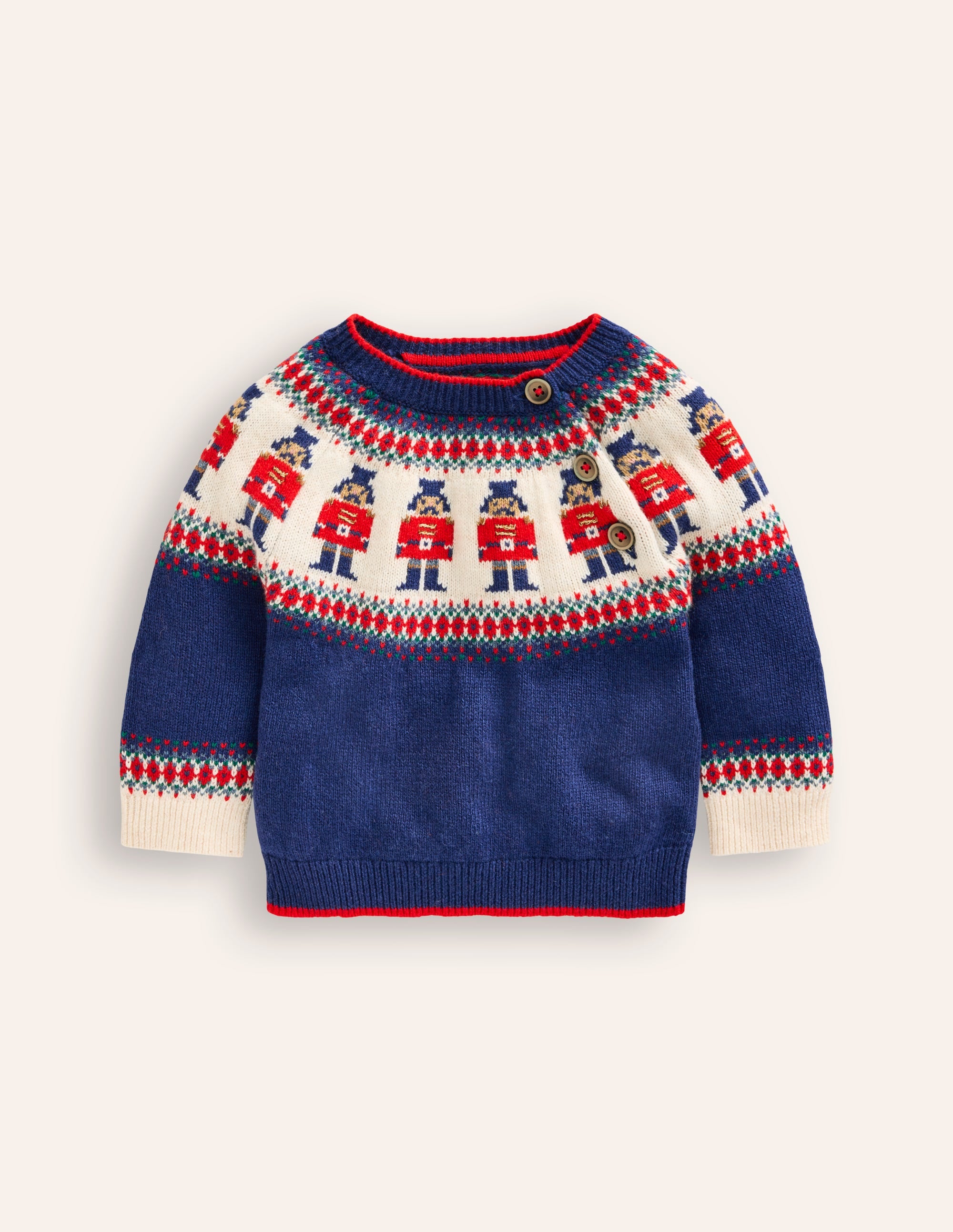 Fair Isle Sweater-Sapphire Blue Nutcracker - Image 1