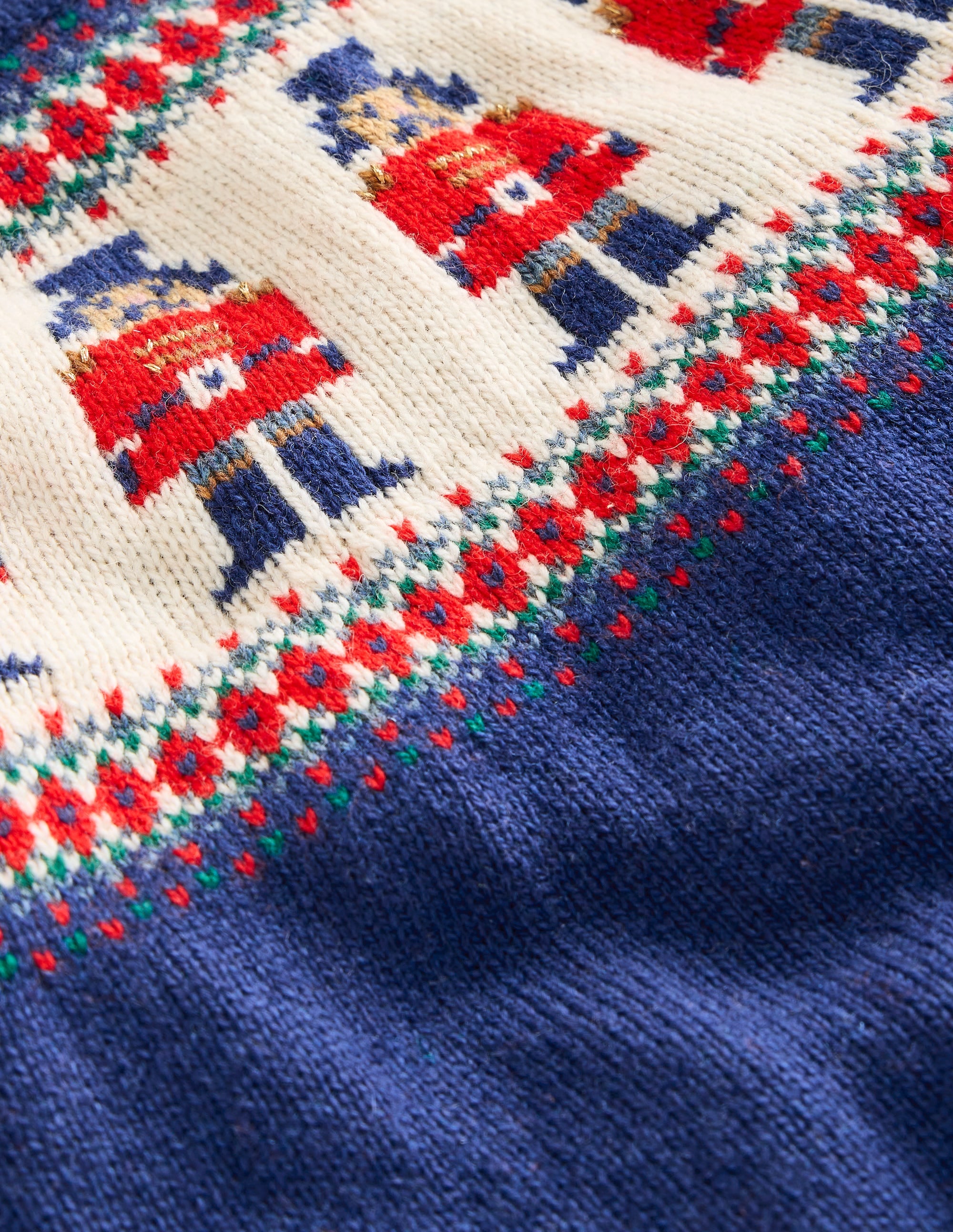 Fair Isle Sweater-Sapphire Blue Nutcracker - Image 3