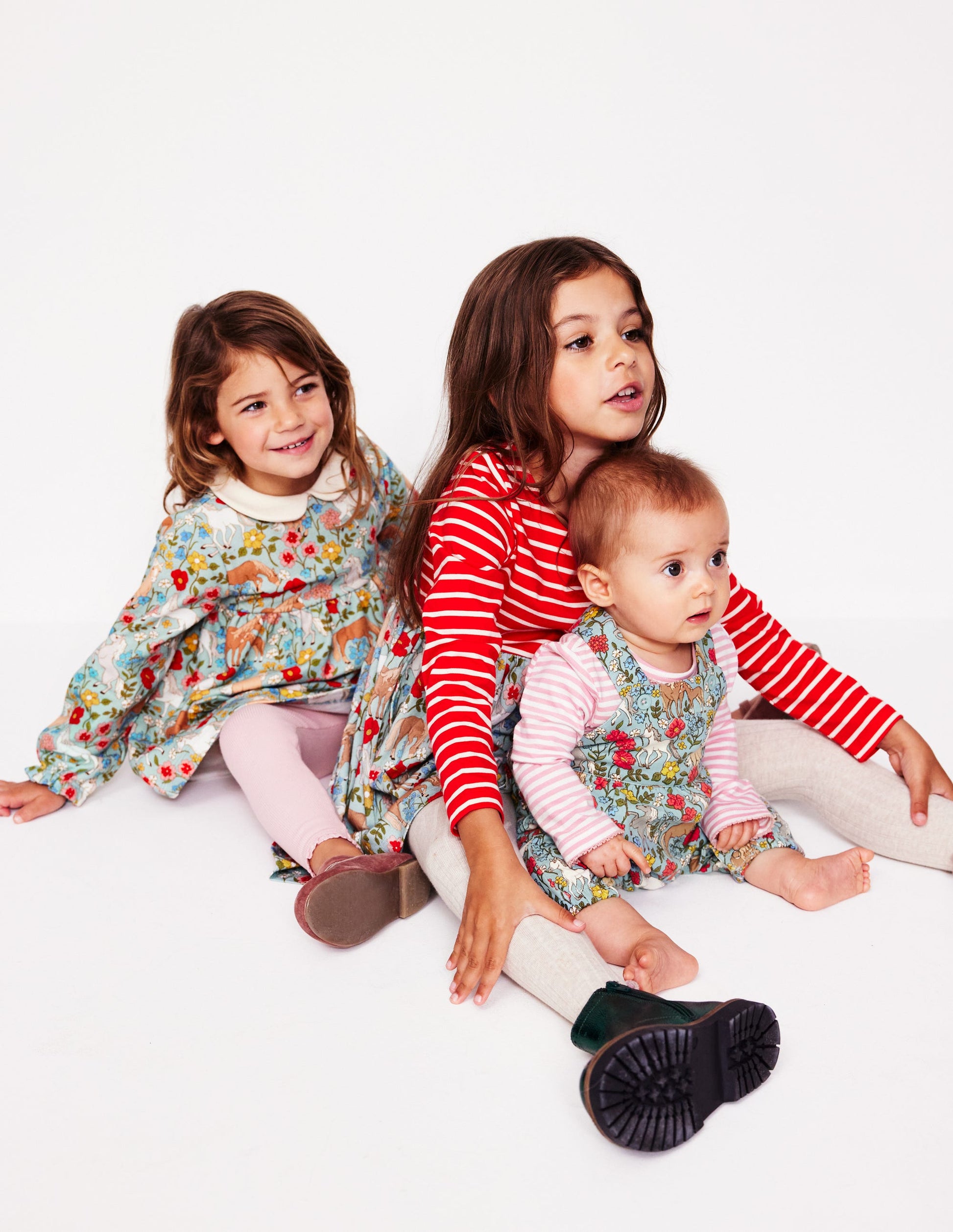 Jersey Overalls Set-Blue Pony Floral-4
