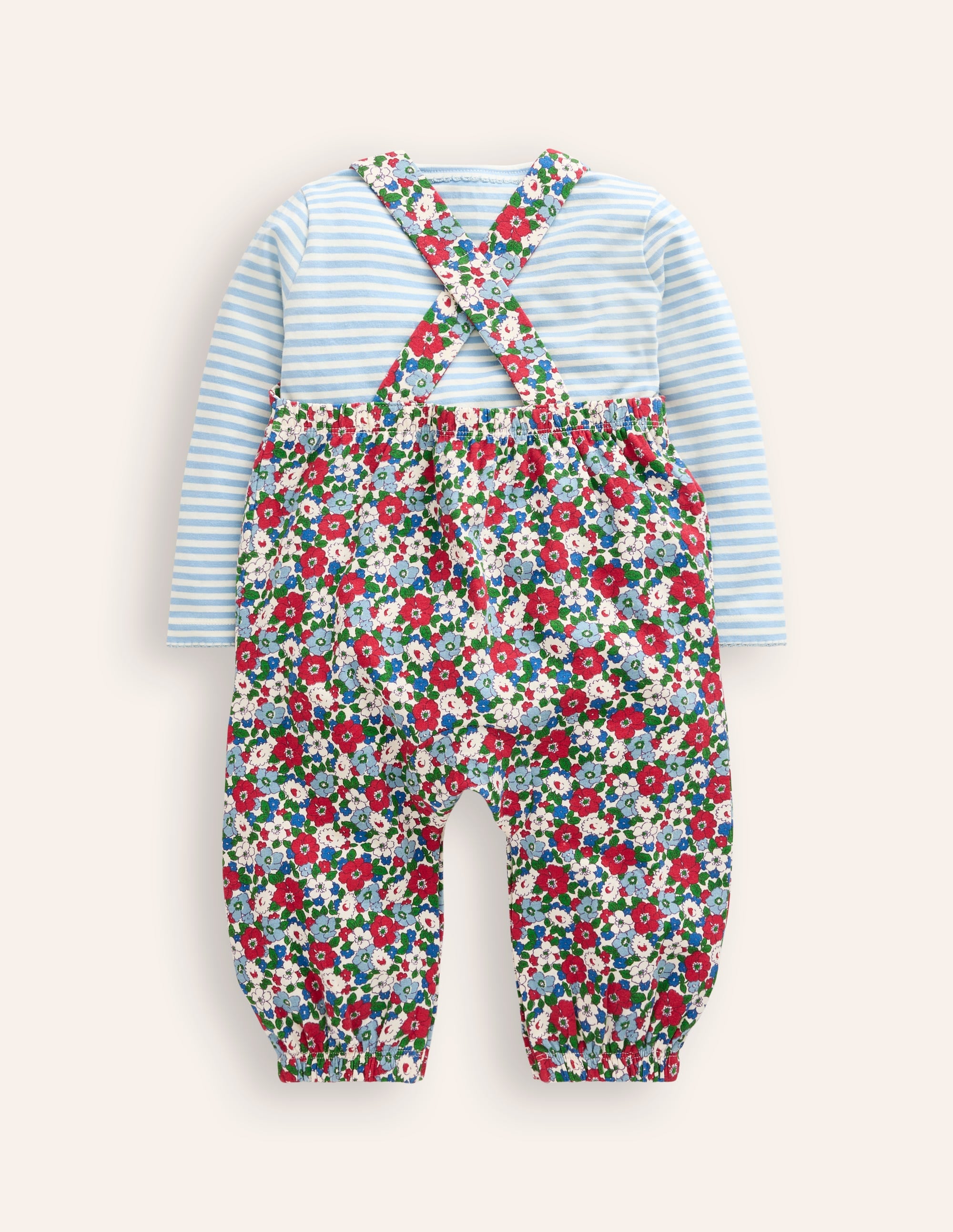 Jersey Overalls Set-Glacier Blue Floral - Image 2