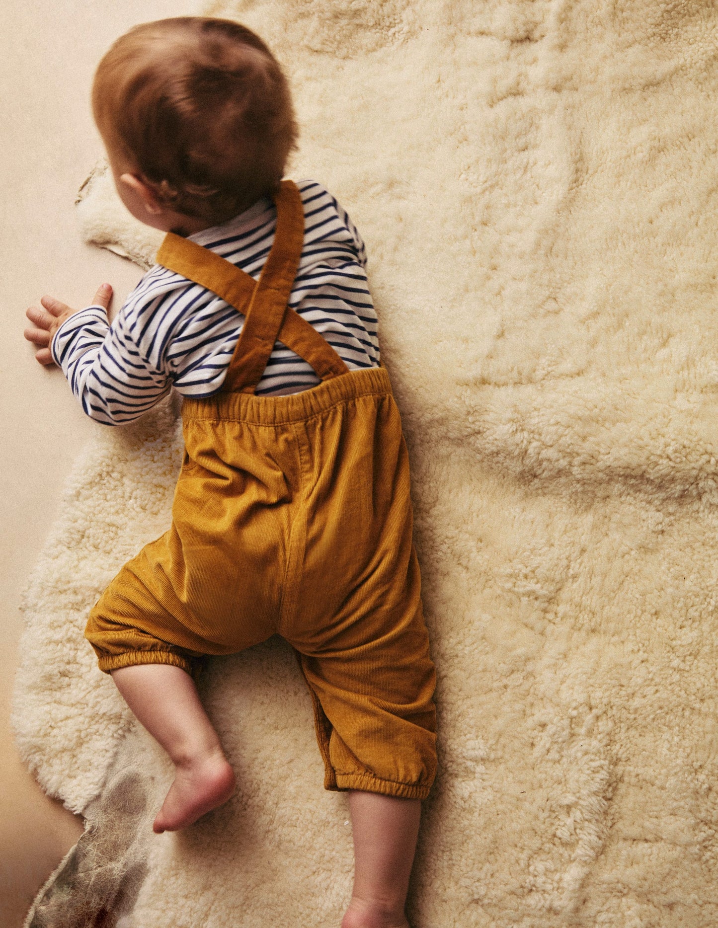 Cord Novelty Dungaree Set-Butterscotch Brown Fox