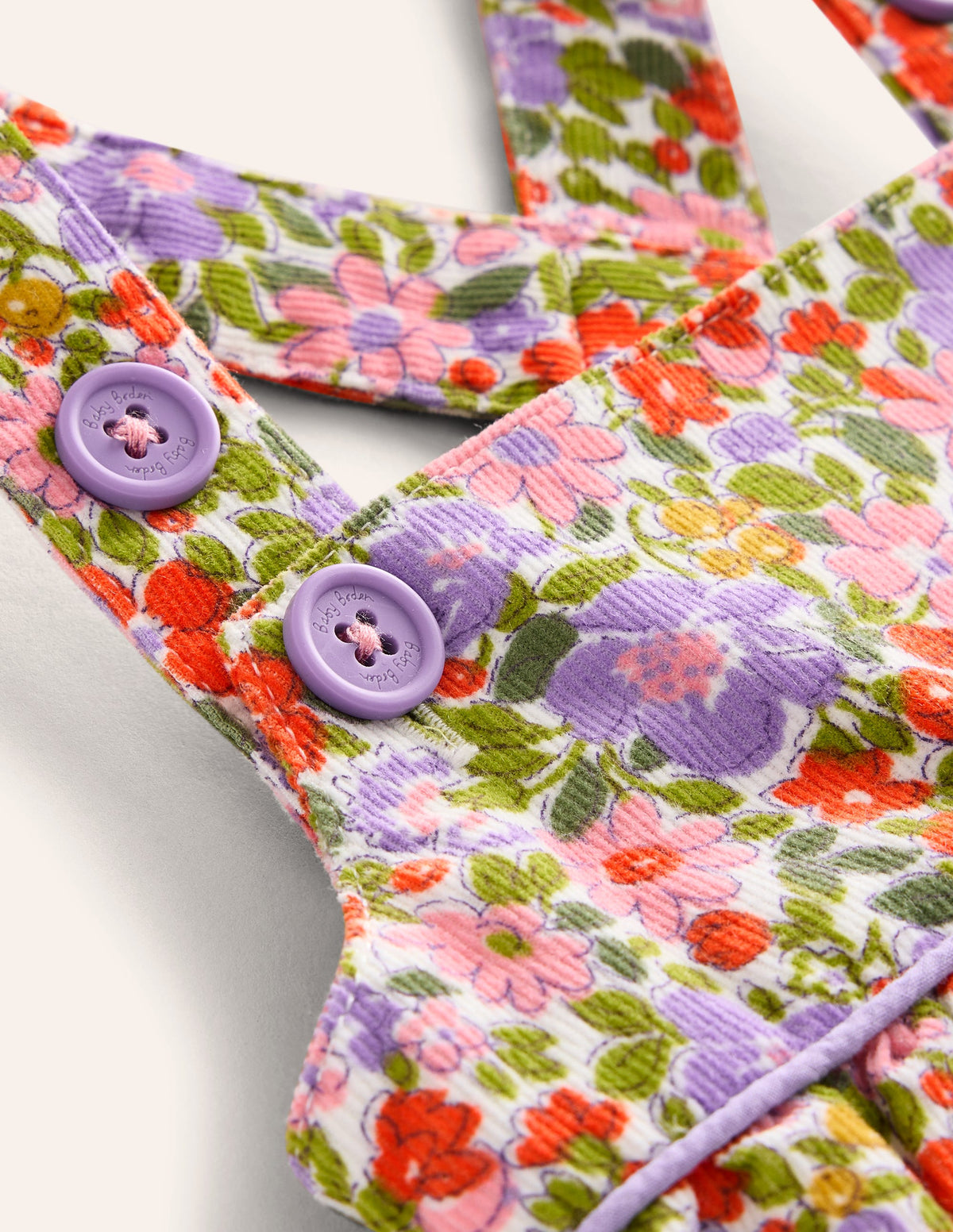 Floral Cord Romper-Multi Flowerbed - Image 3