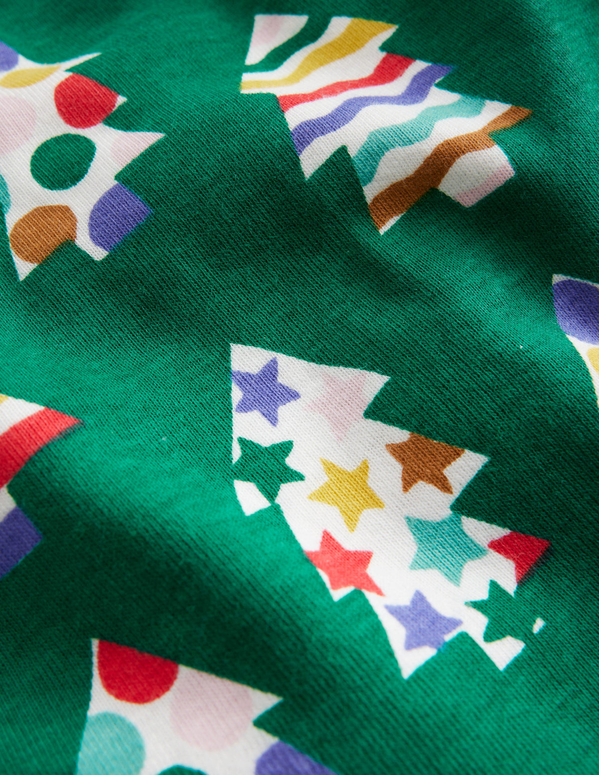 Snug Long John Pajamas-Jewel Green Trees - Image 3