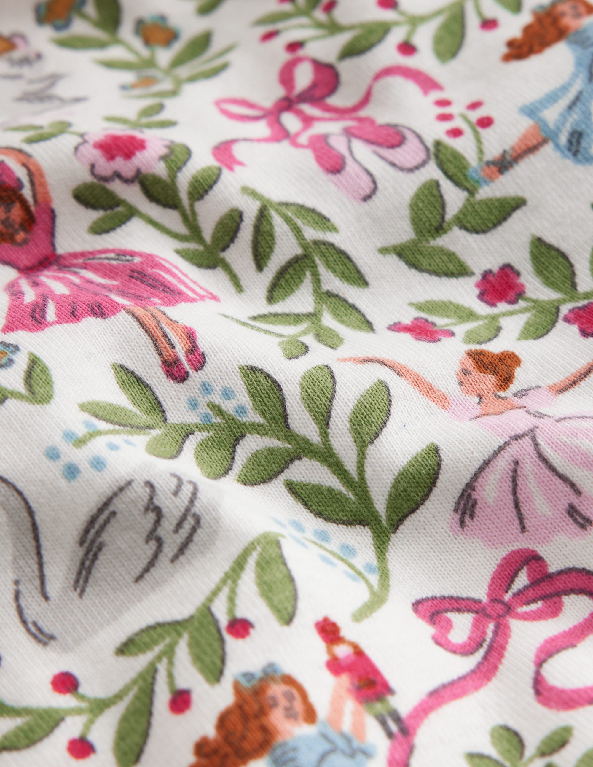 Snug Long John Pajamas-Ivory Ballet Toile - Image 3