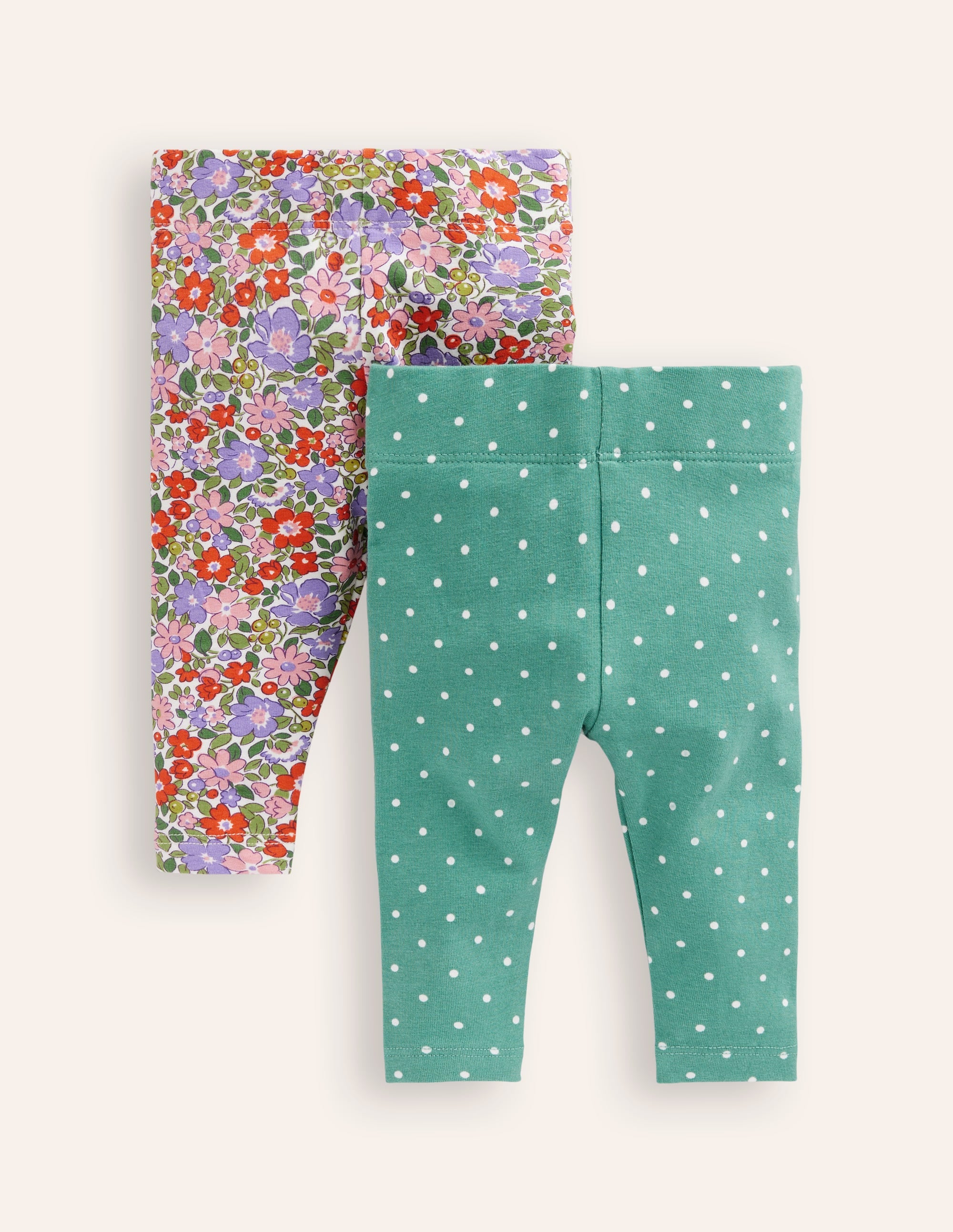 Twin Pack Leggings-Multi Small Flowerbed - Image 1