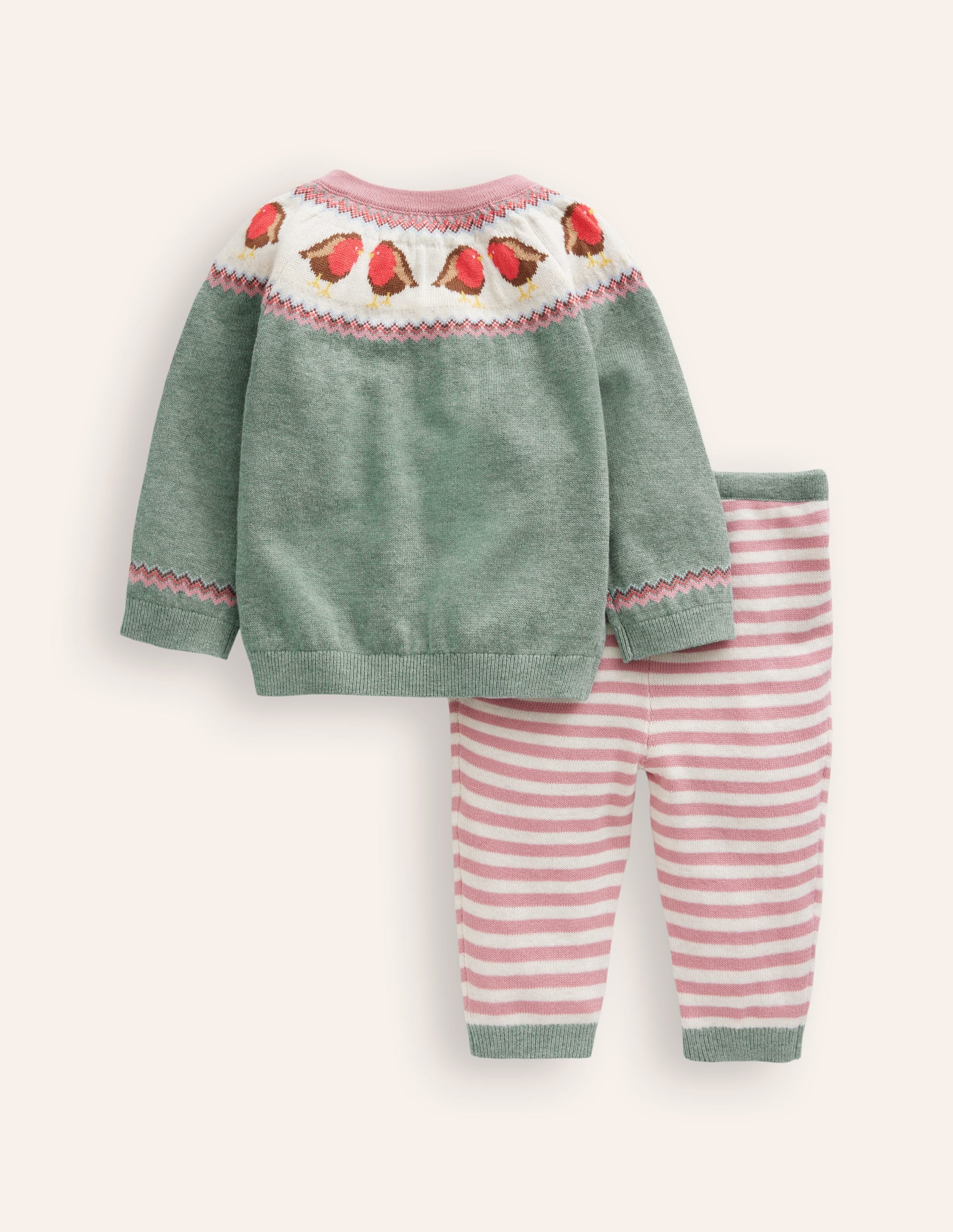 Fun Knitted Play Set-Csarite Green Robins - Image 2
