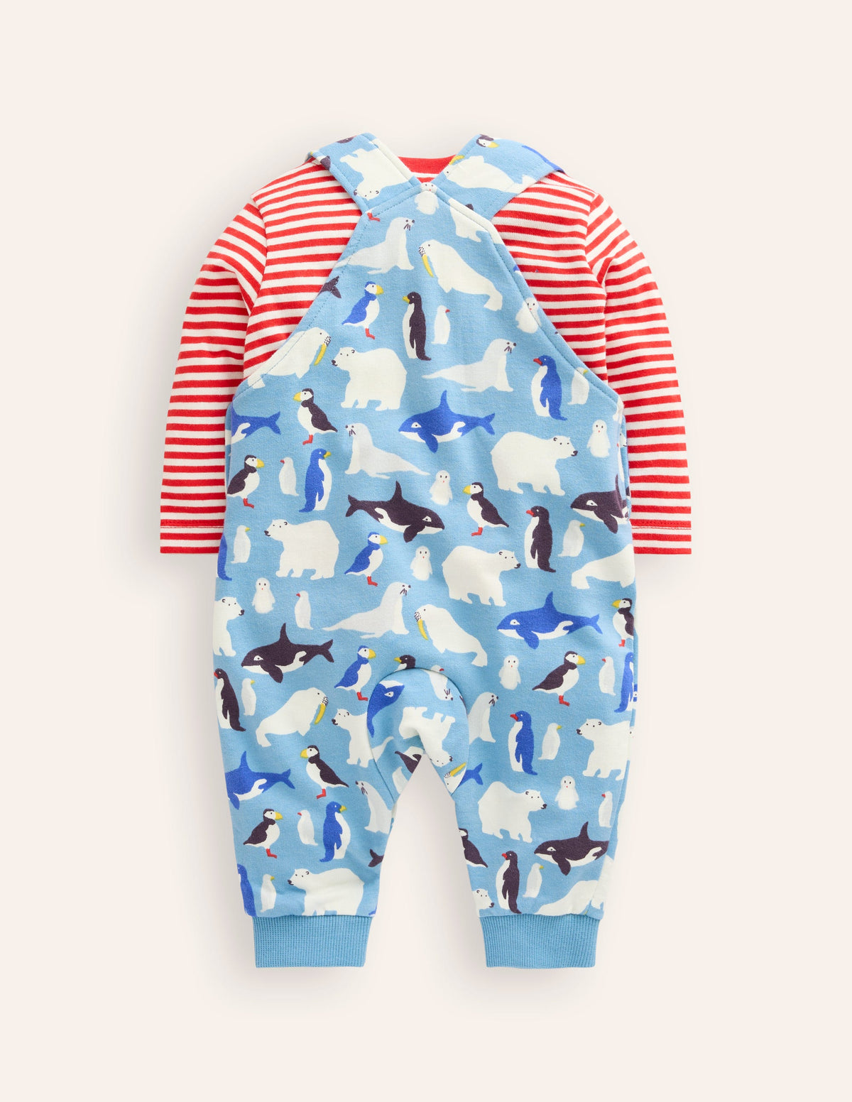 Jersey Overalls Set-Glacier Blue Arctic Animals - Image 2