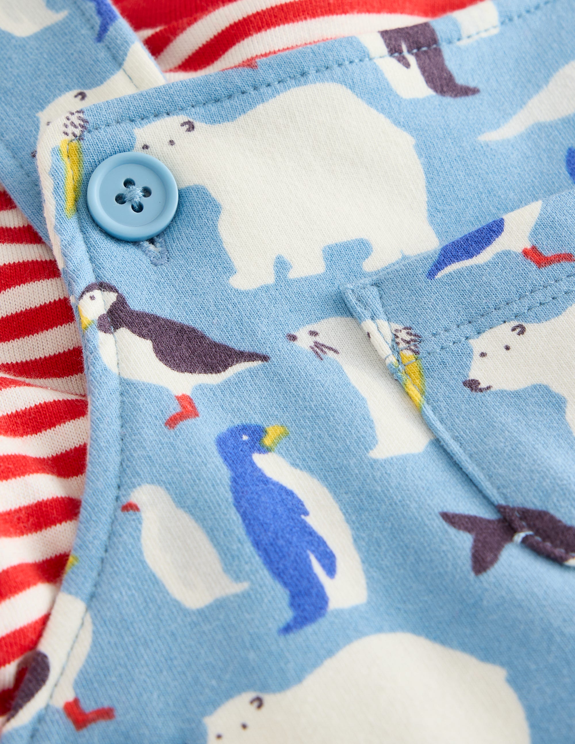 Jersey Overalls Set-Glacier Blue Arctic Animals - Image 3