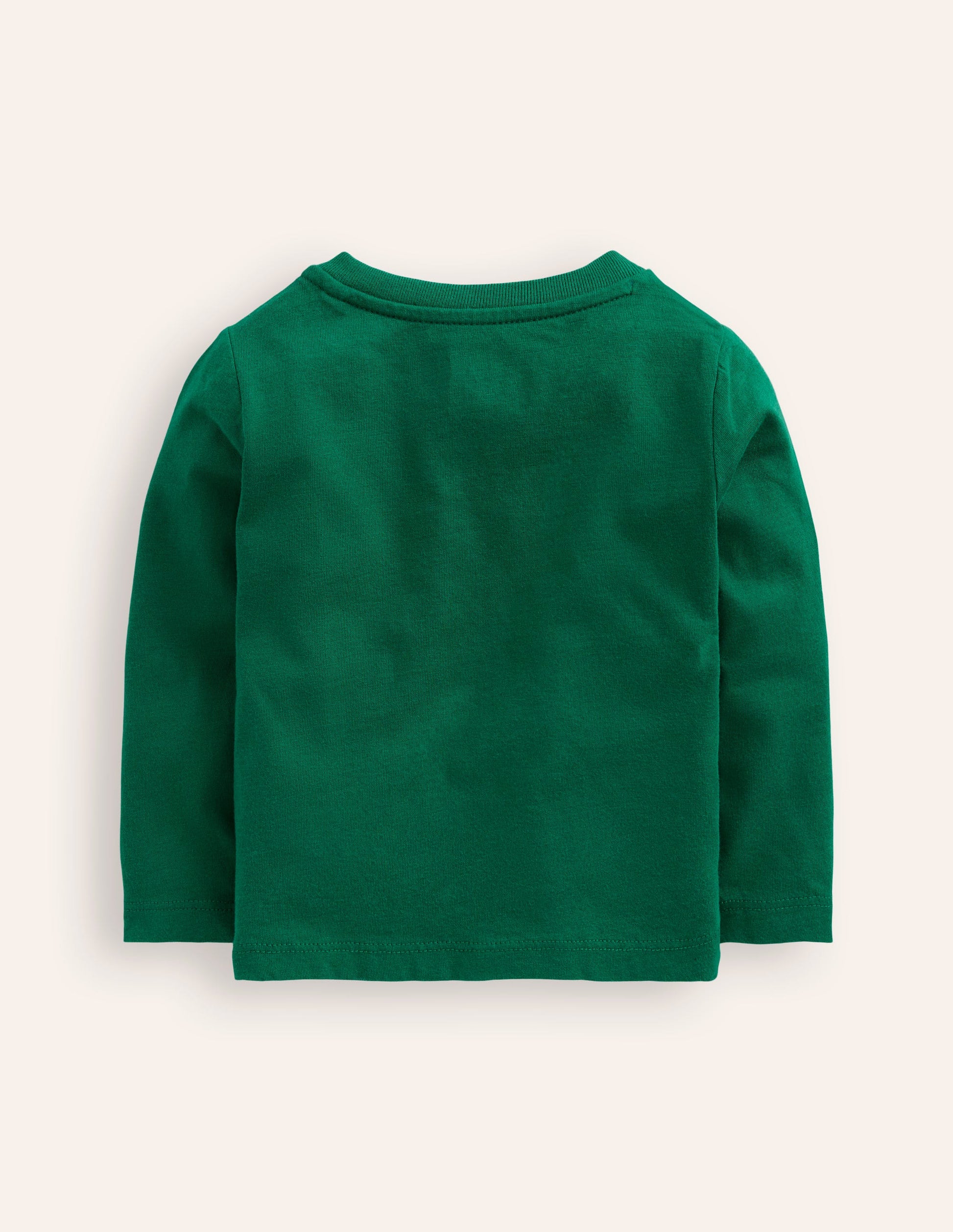 Long Sleeve Applique T-shirt-Jewel Green Train-2