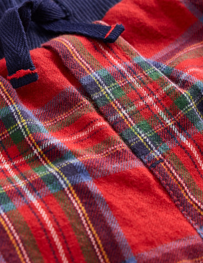 Cosy Lined Pants-Red and Blue Check-3