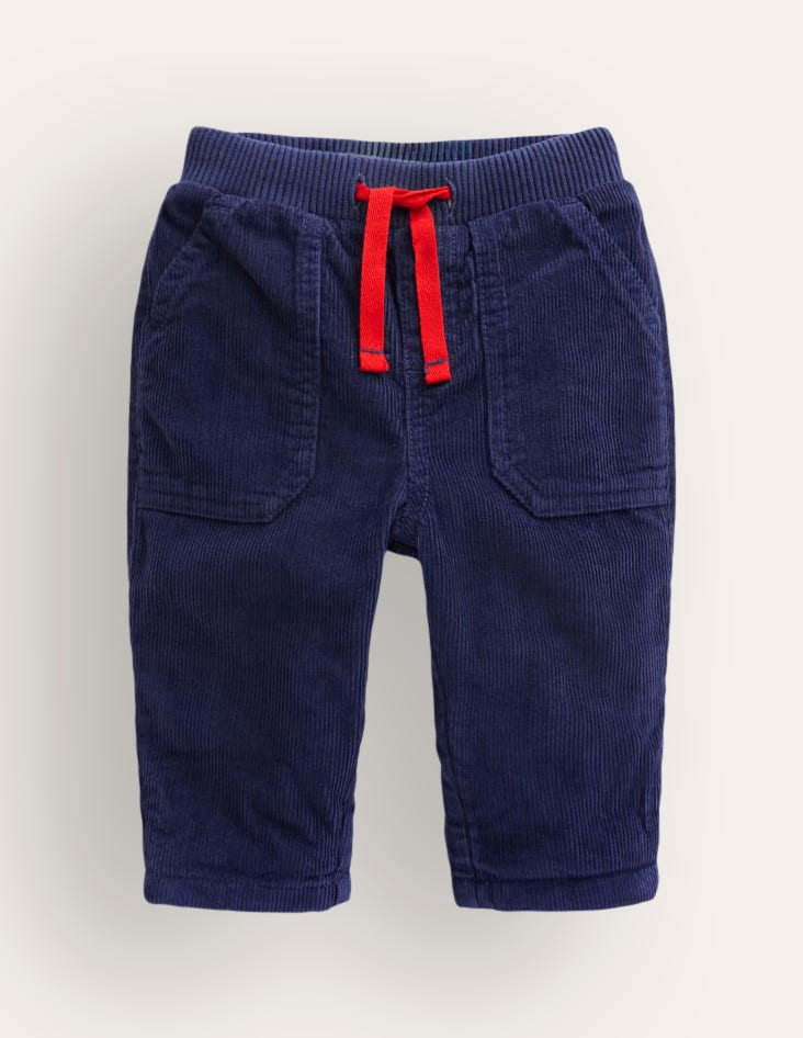 Cosy Lined Pants-Starboard Blue