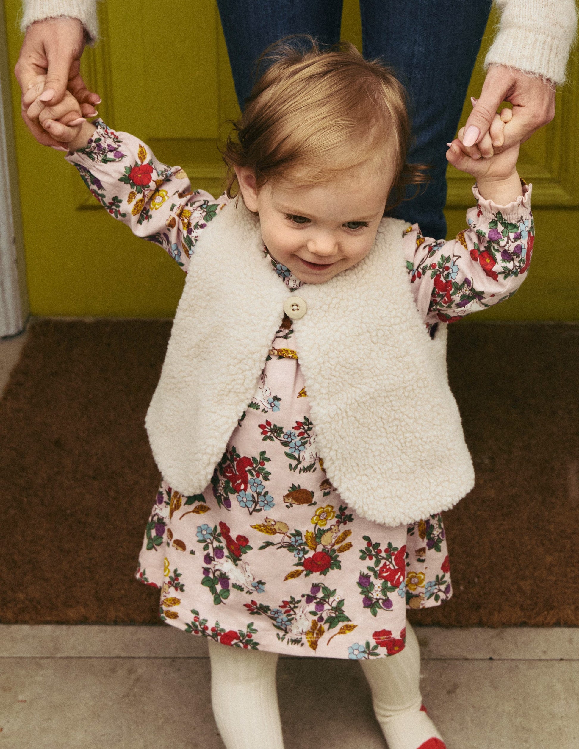 Cosy Gilet-Oatmeal Boden USA - Main Image