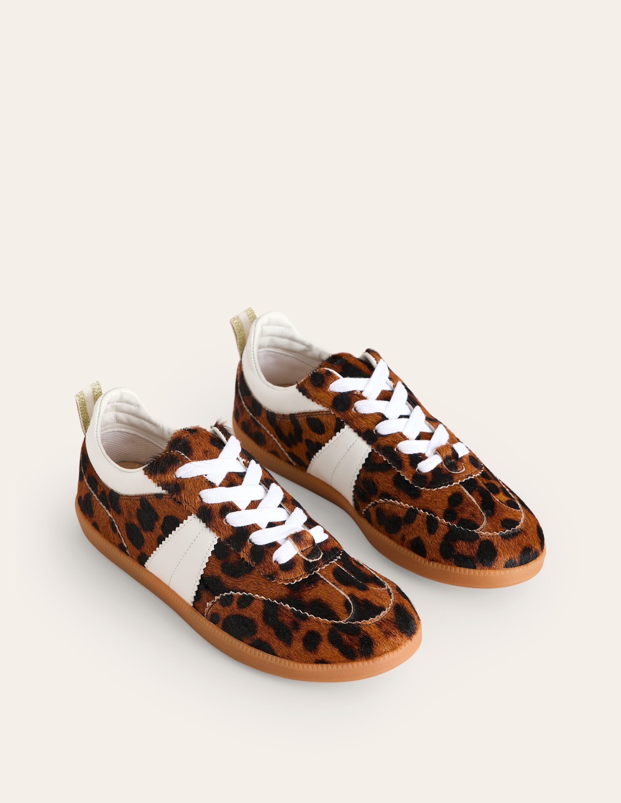 Erin Retro Tennis Trainers-Dark Classic Leopard - Image 3