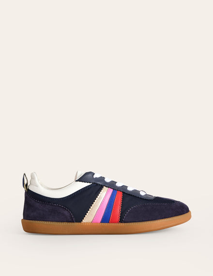 Erin Retro Tennis Sneakers-Navy/Rainbow