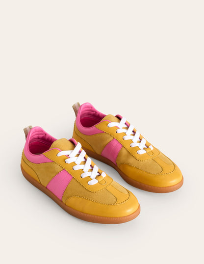 Erin Retro Tennis Sneakers-Yellow/Pink