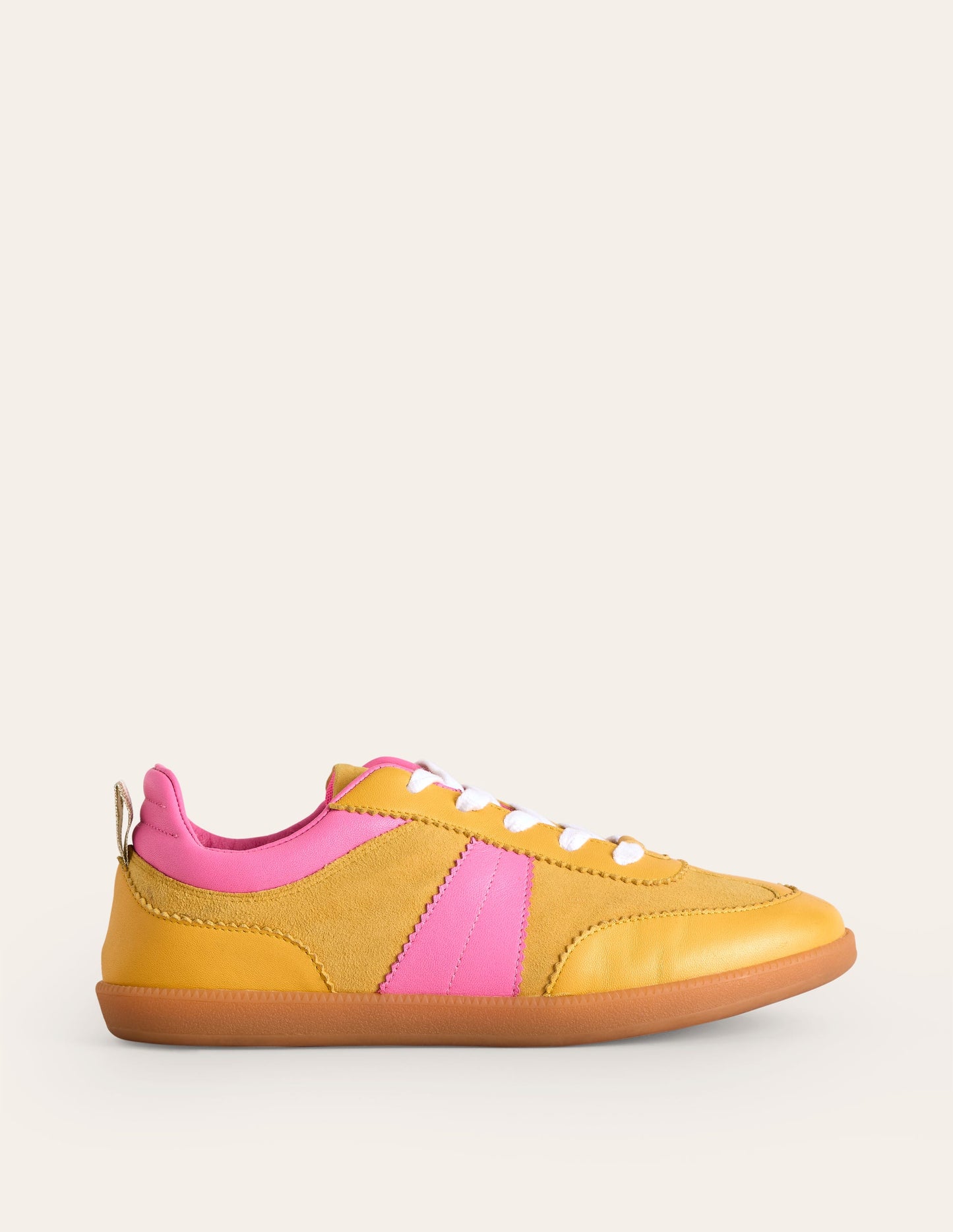 Erin Retro Tennis Sneakers-Yellow/Pink