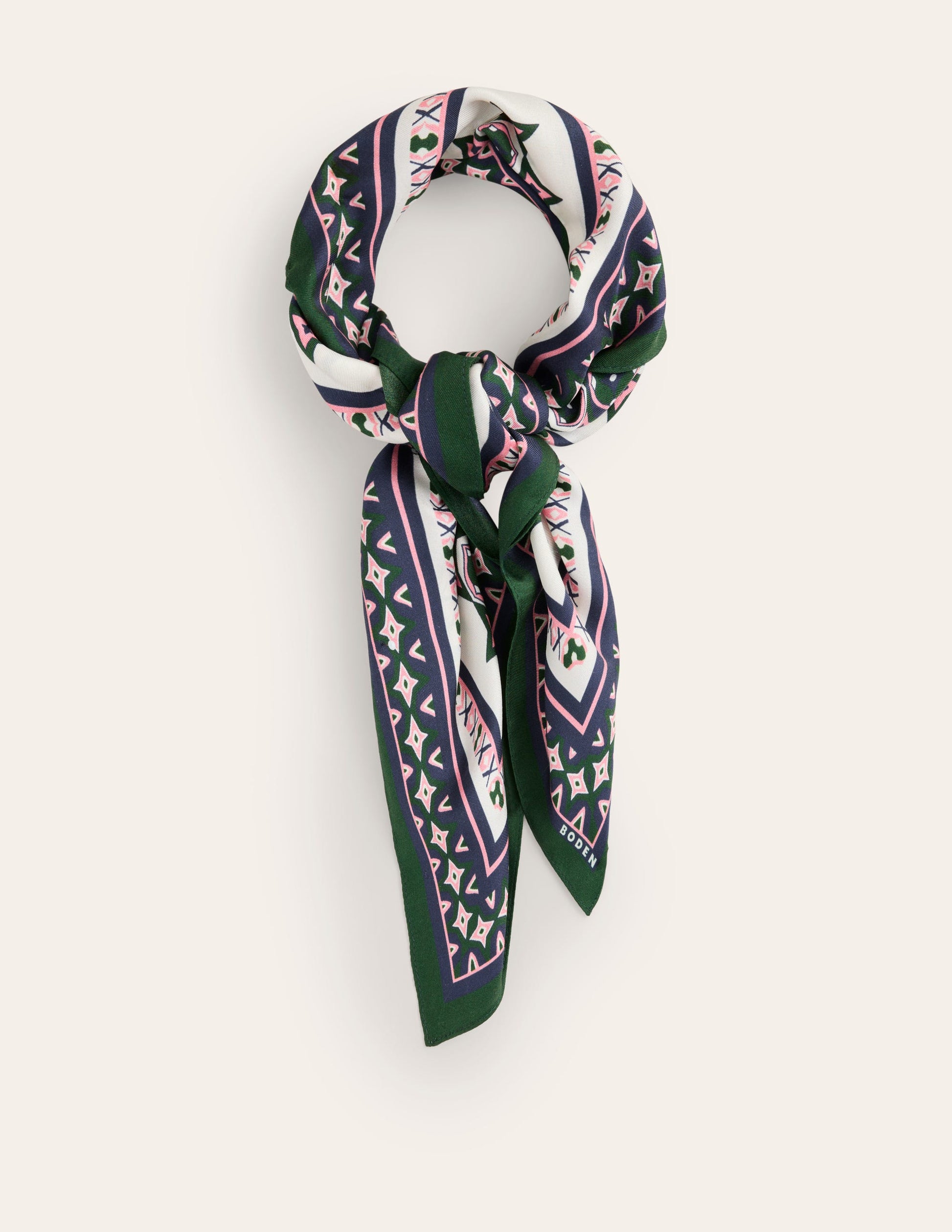 Elisabeth Silk Square Scarf-Geo Mosaic-2