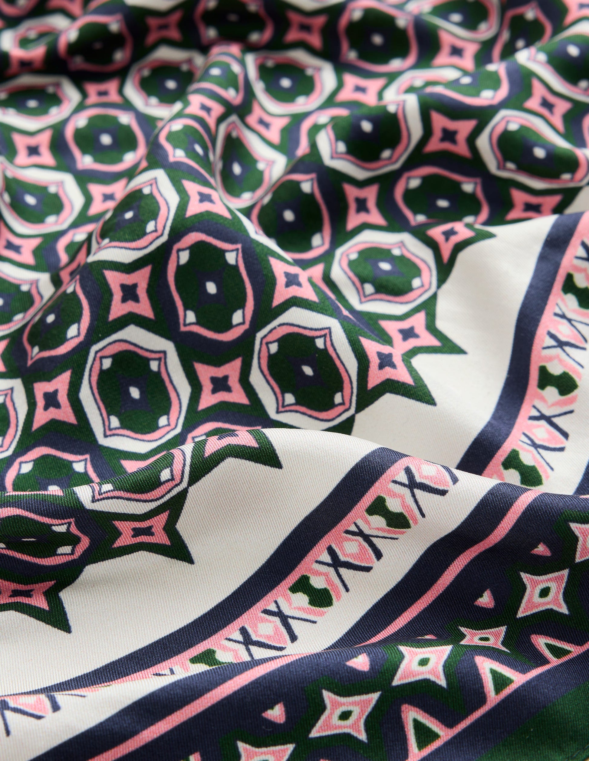 Elisabeth Silk Square Scarf-Geo Mosaic-3
