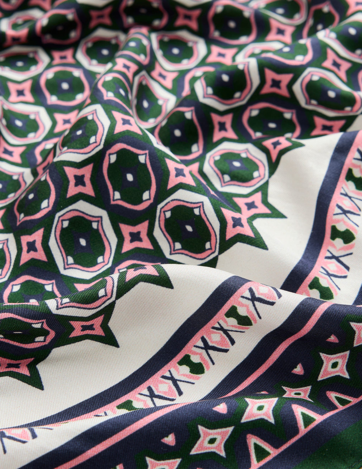 Elisabeth Silk Square Scarf-Geo Mosaic - Image 3