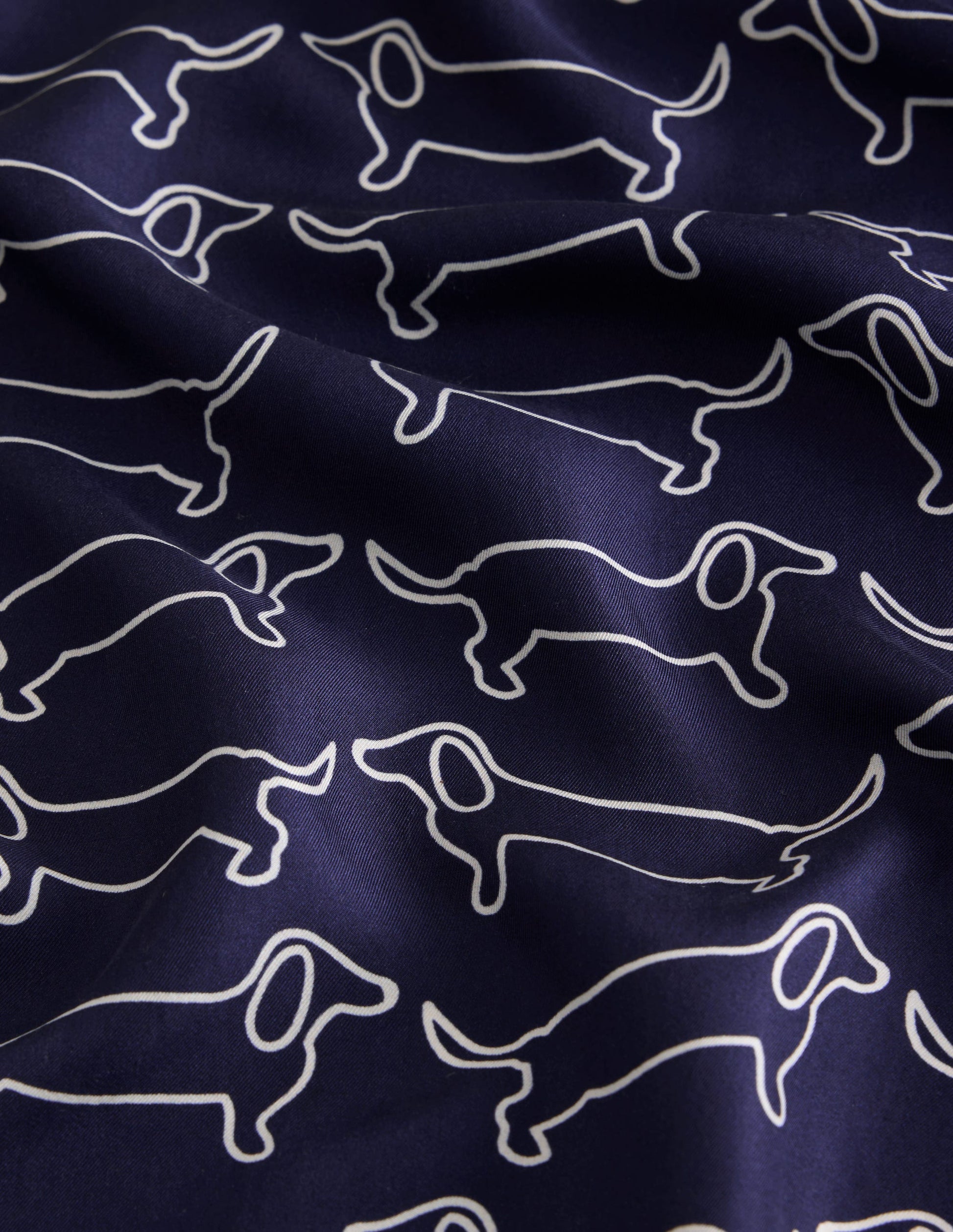Elisabeth Silk Square Scarf-Dachshund, Conversational-3