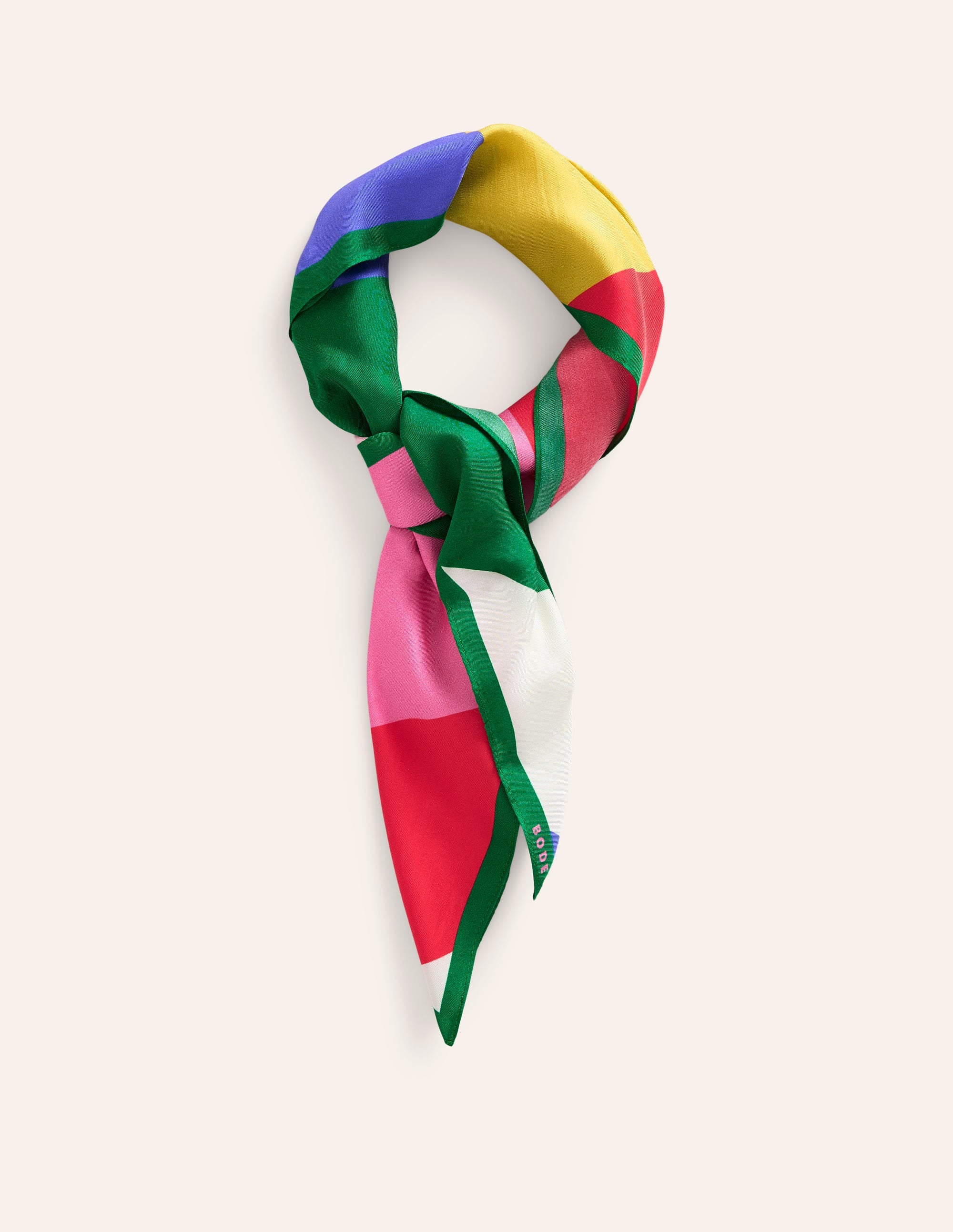 Elisabeth Silk Square Scarf-Multi, Rainbow - Image 2