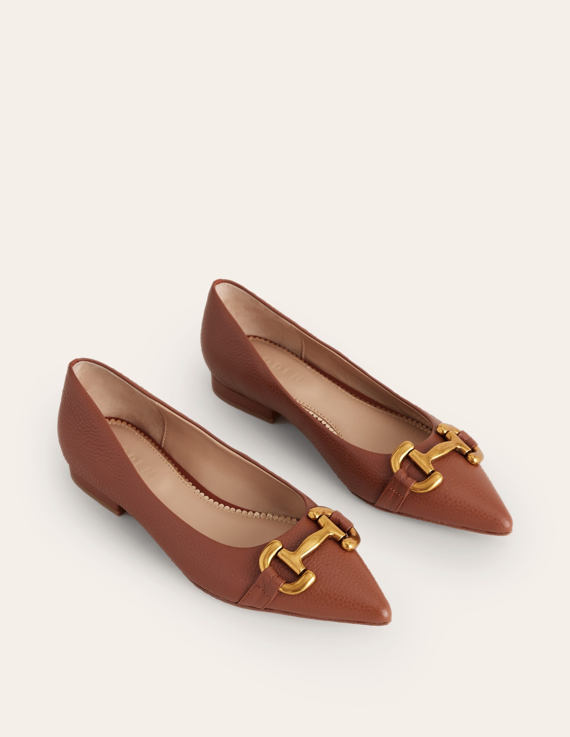 Iris Snaffle Ballet Flats-Tan - Image 3