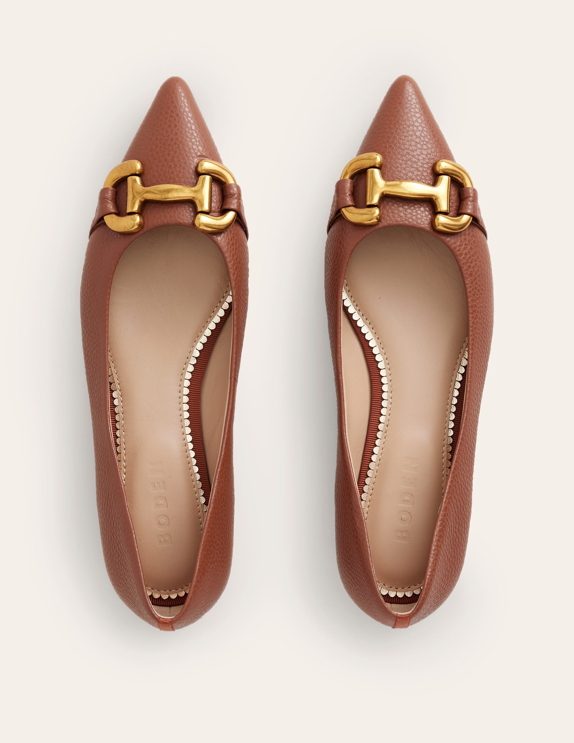 Iris Snaffle Ballet Flats-Tan - Image 5