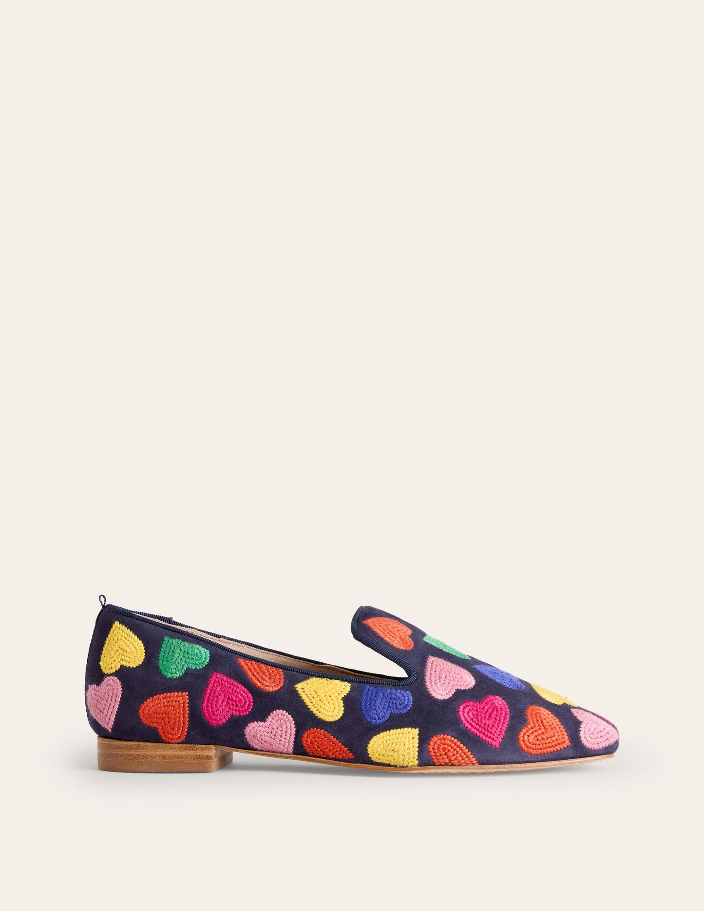 Slipper Cut Loafer-Multi Navy Hearts