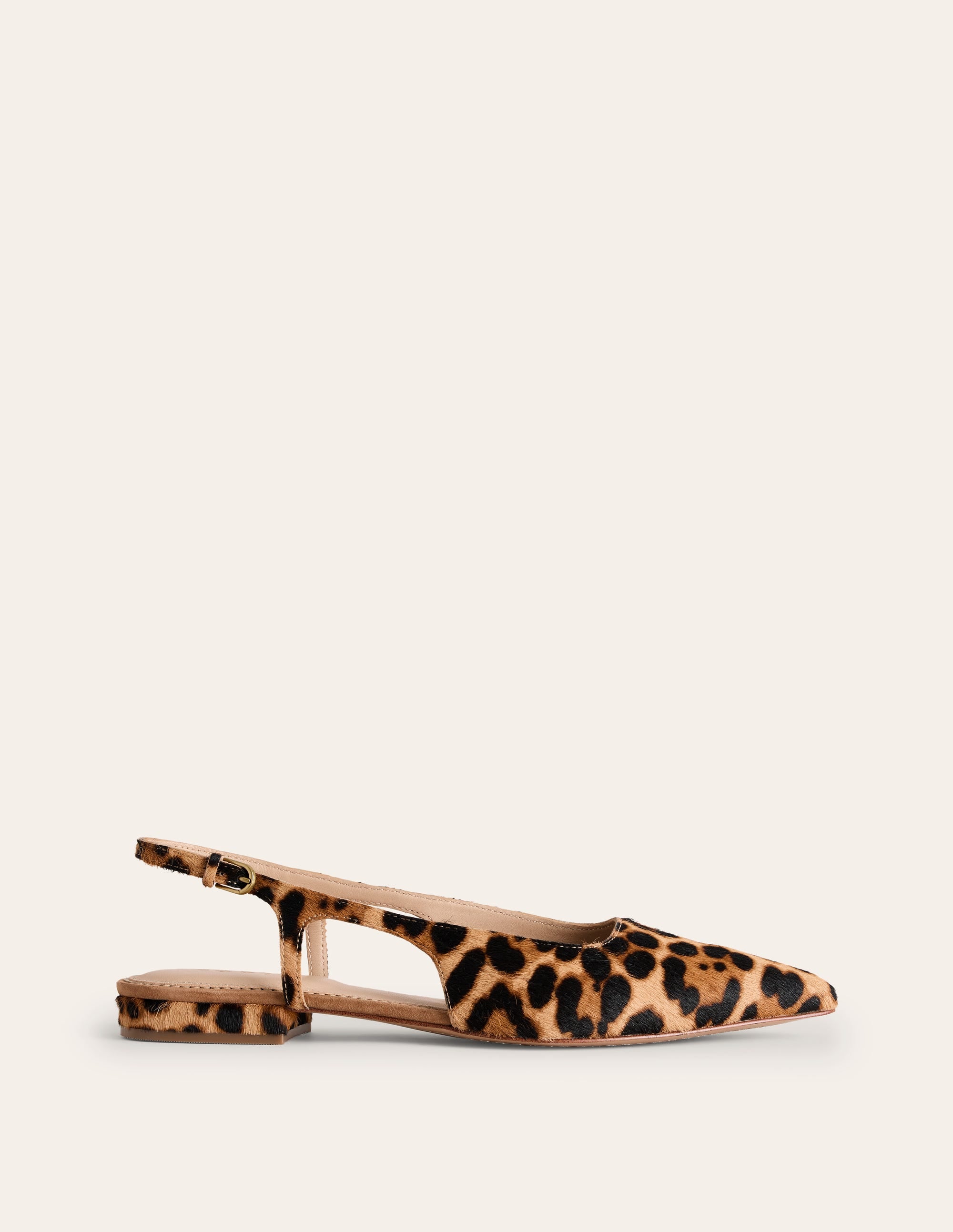 Cut Out Sling Back Flats-Leopard - Image 1