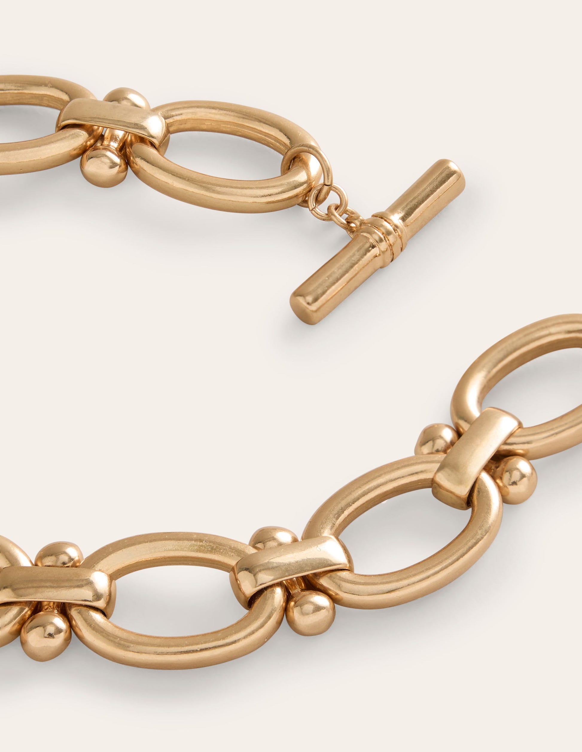 Chunky Oval Chain Necklace-Gold-3