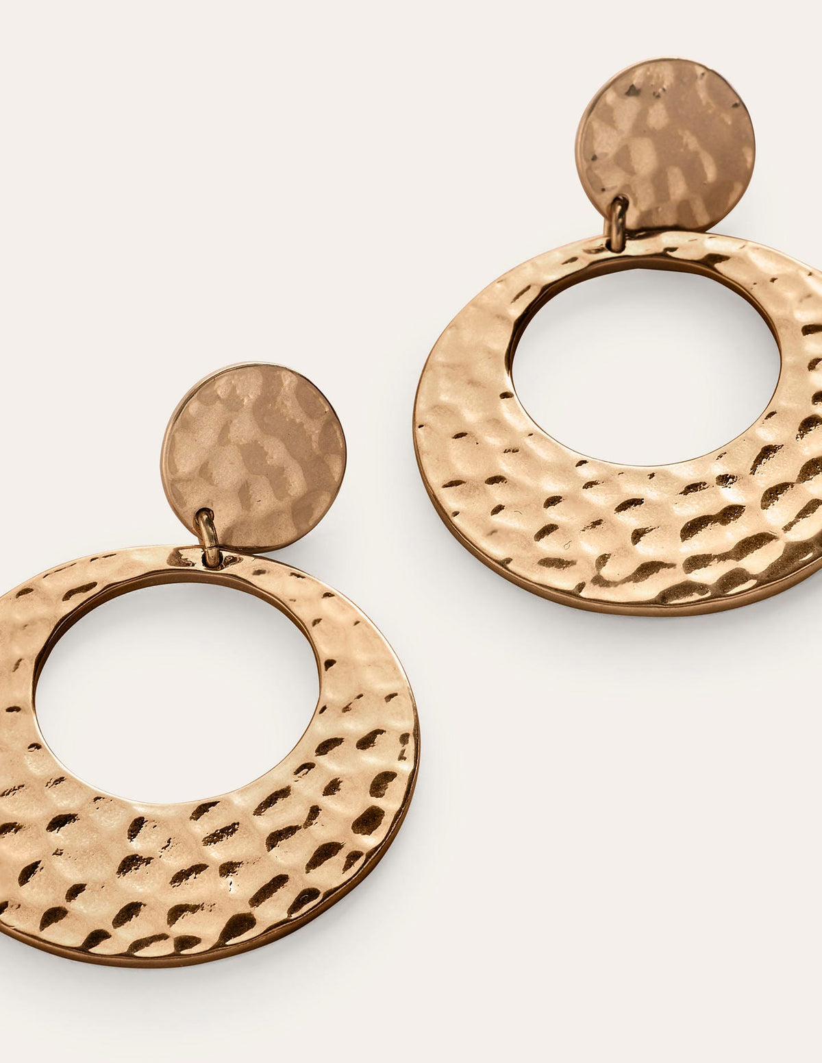 Hammered Earrings-Gold-4