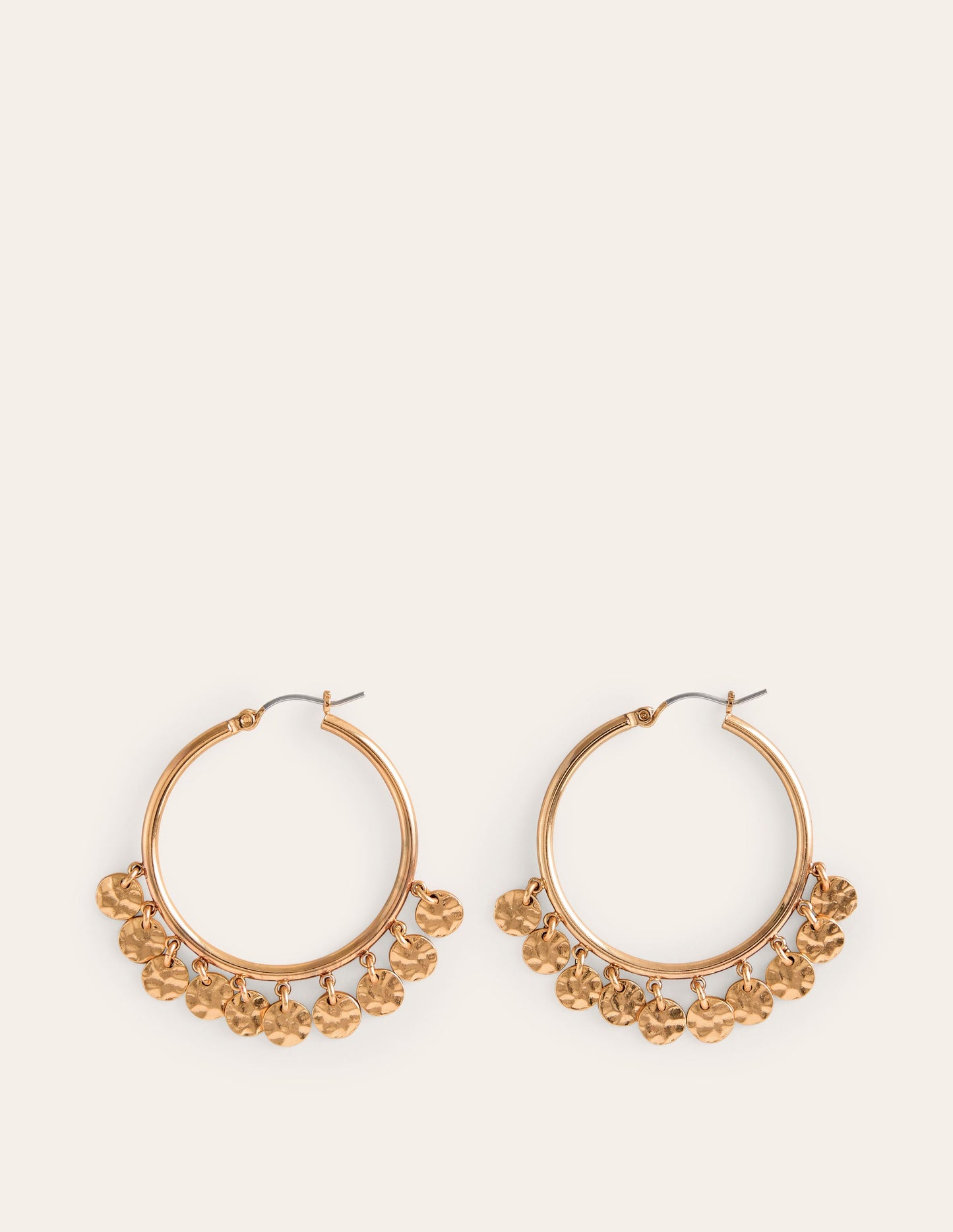 Disc Bead Hoops-Gold