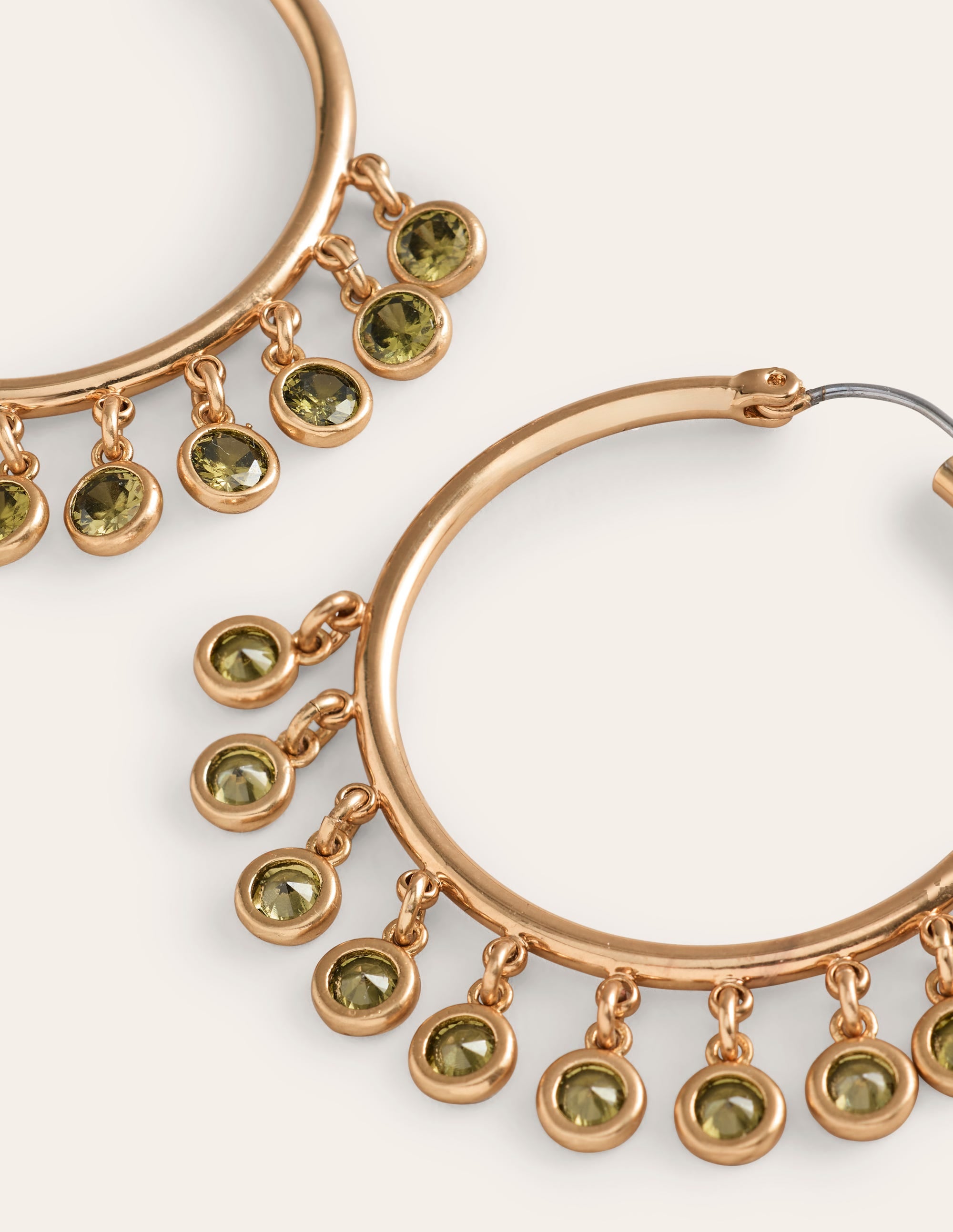 Disc Bead Hoops-Green - Image 3