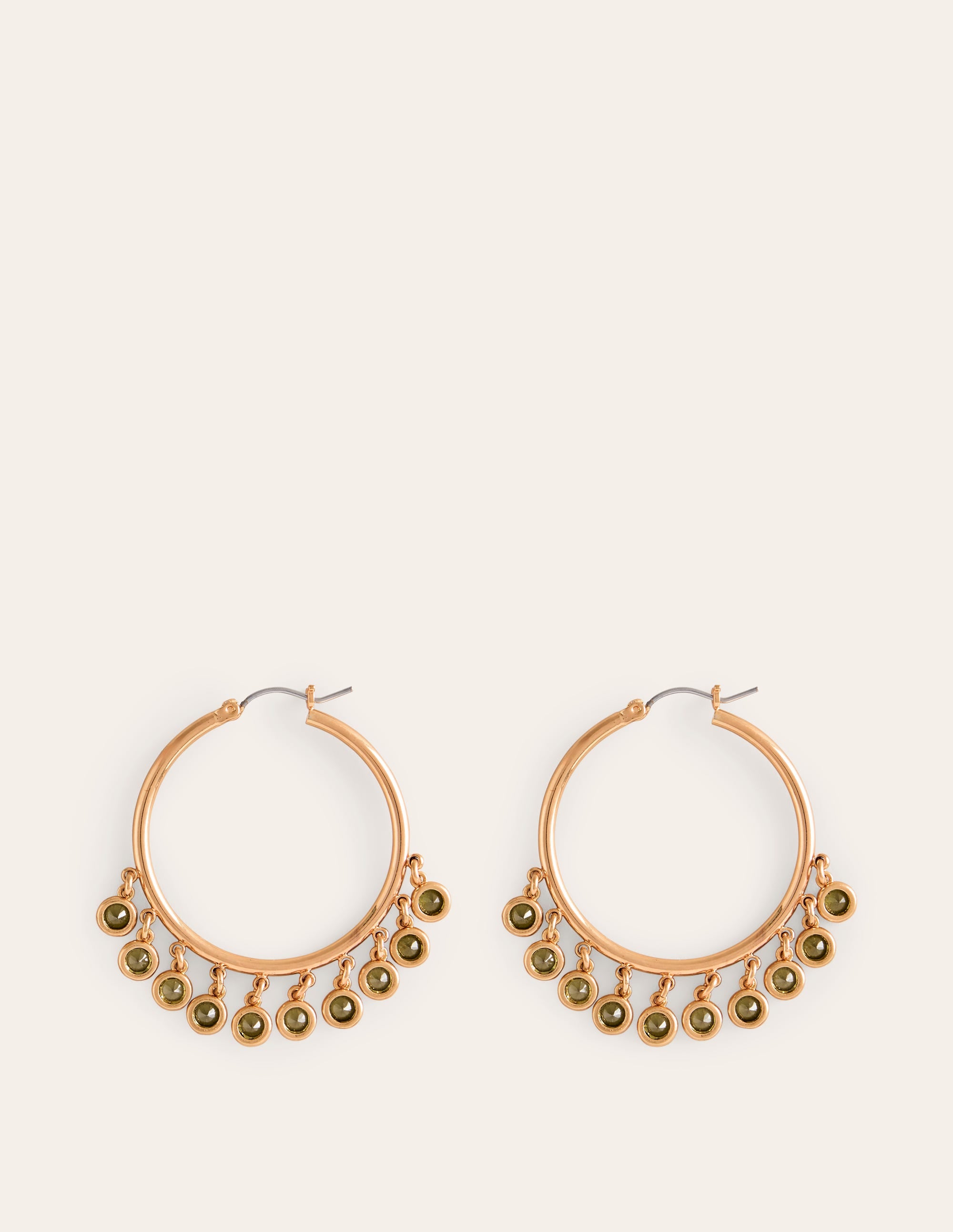 Disc Bead Hoops-Green - Image 2