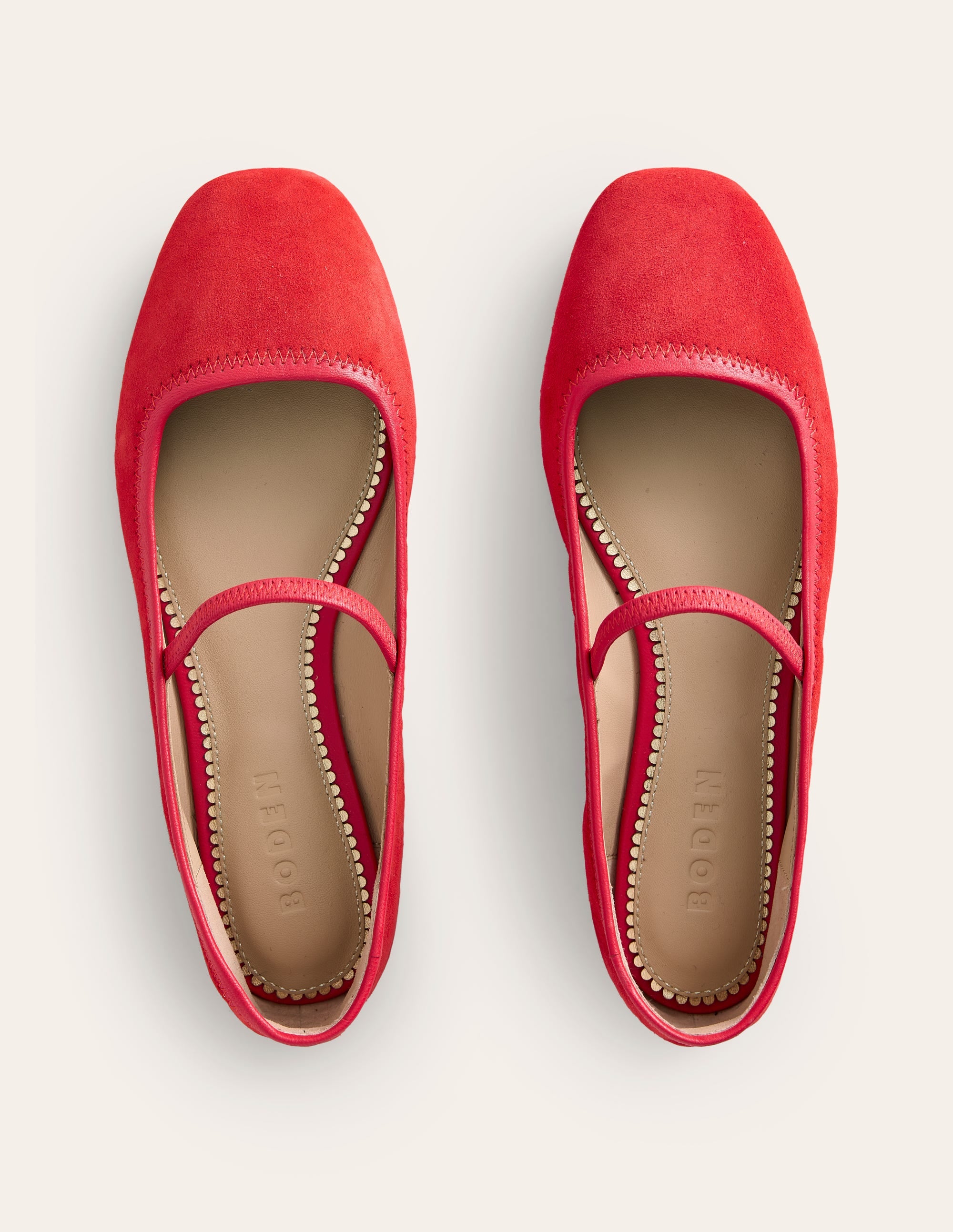 Thea Mary Jane Ballet Flats-Red - Image 6