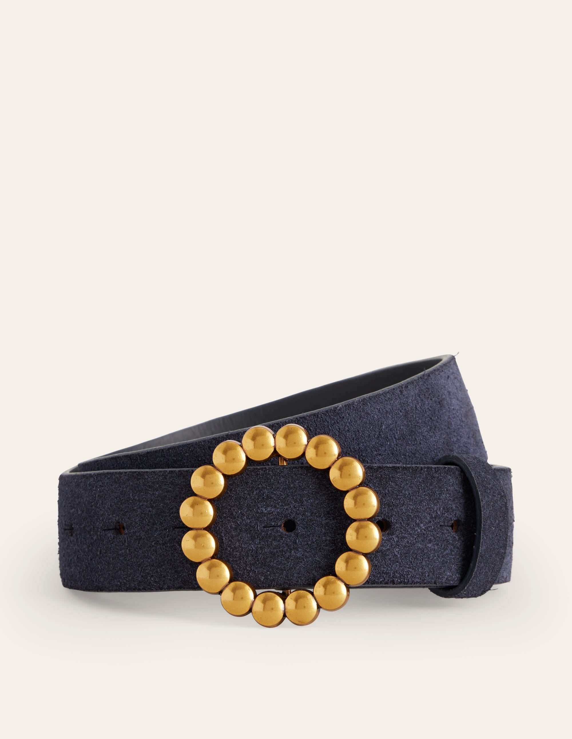 Interest Buckle Belt-Navy - Image 2