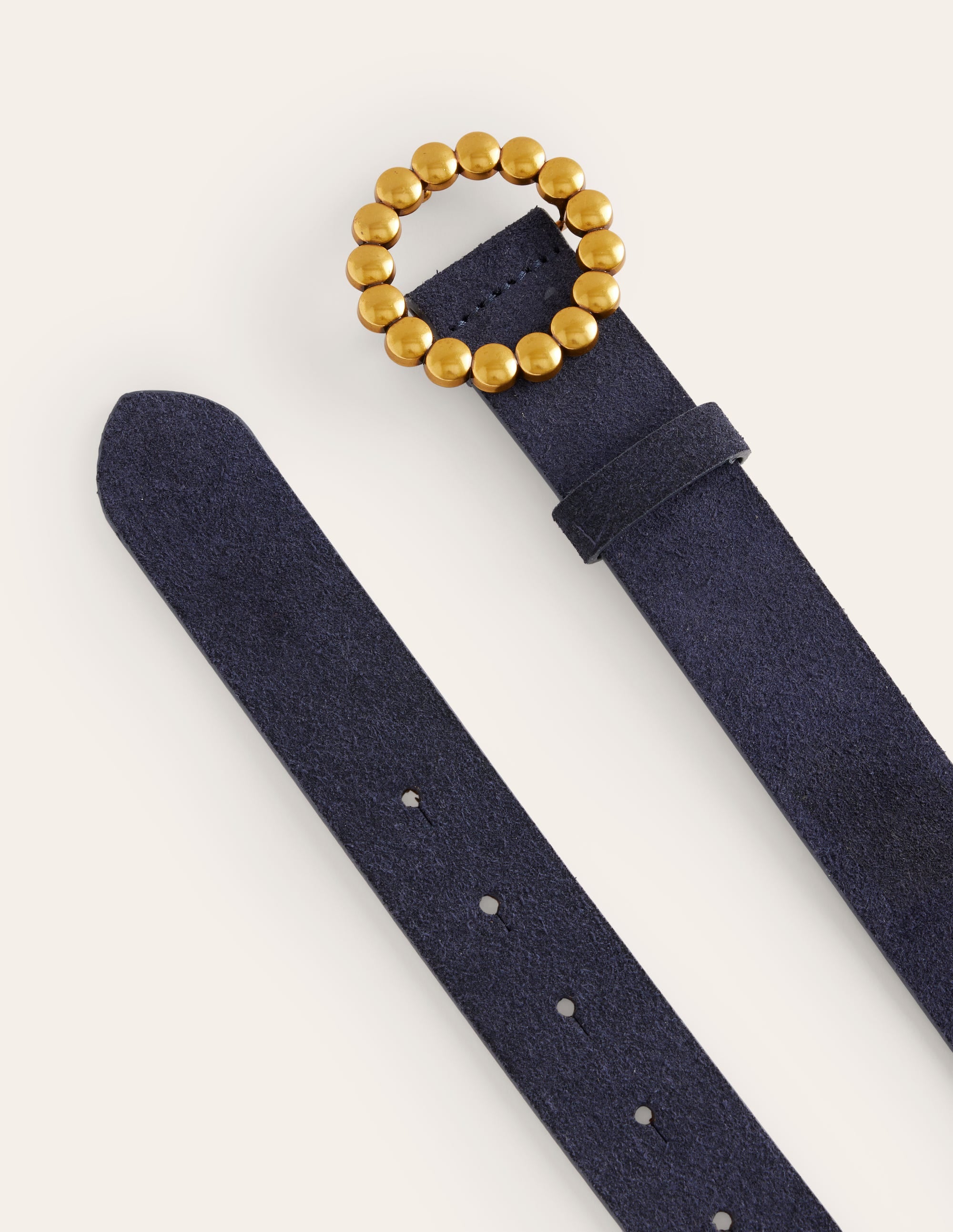 Interest Buckle Belt-Navy - Image 3