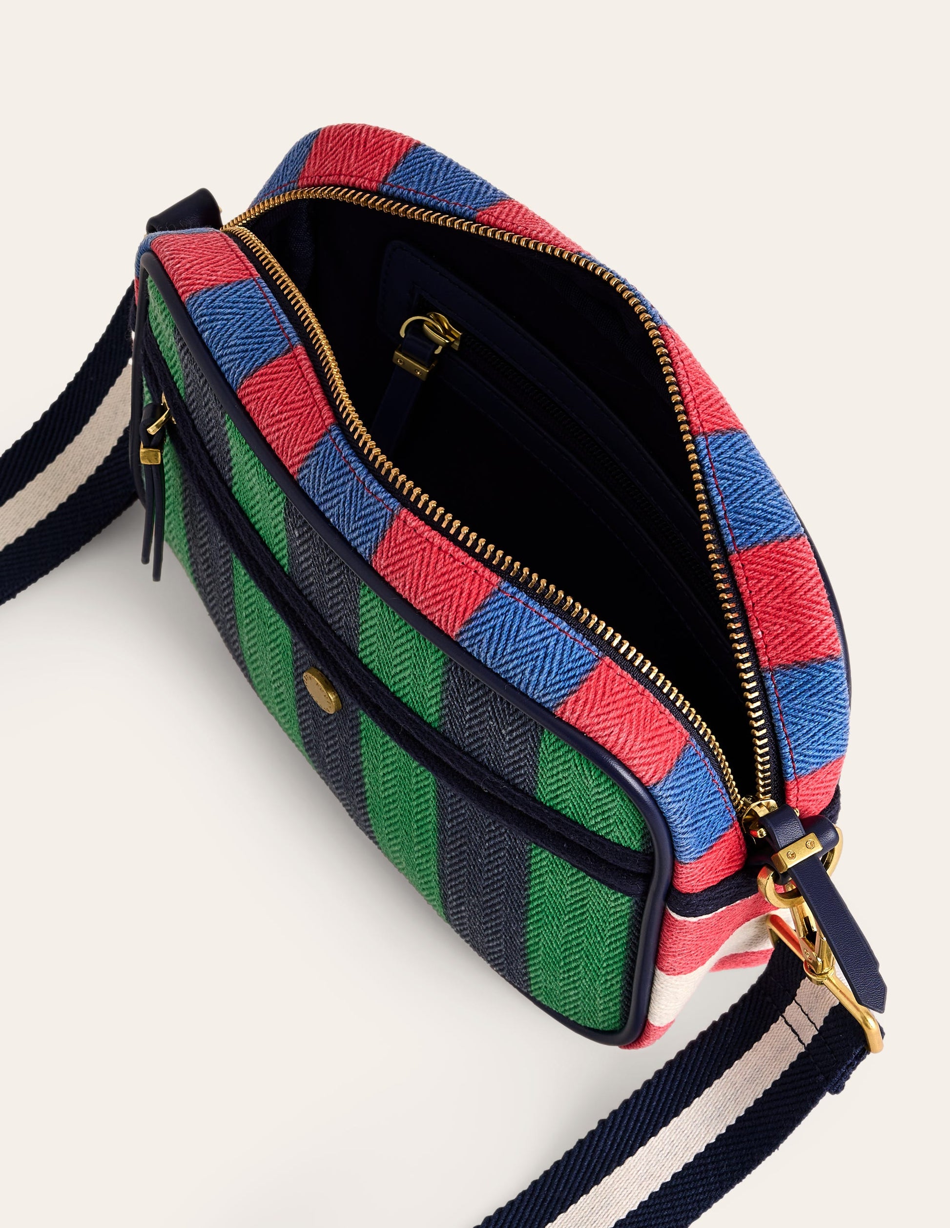 Canvas Cross-body Bag-Multi Stripe-4