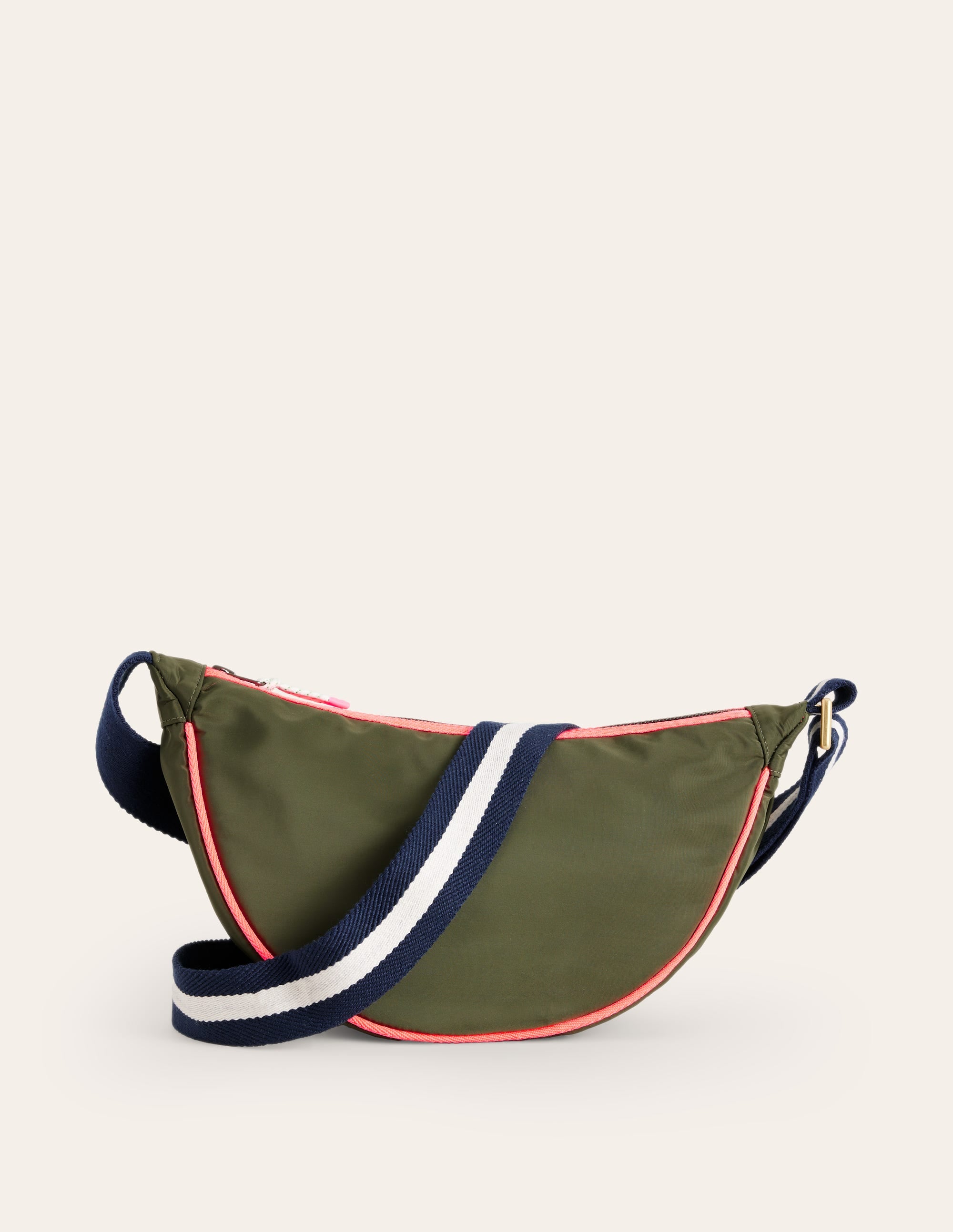 Nylon Cross-body Purse-Khaki - Image 1