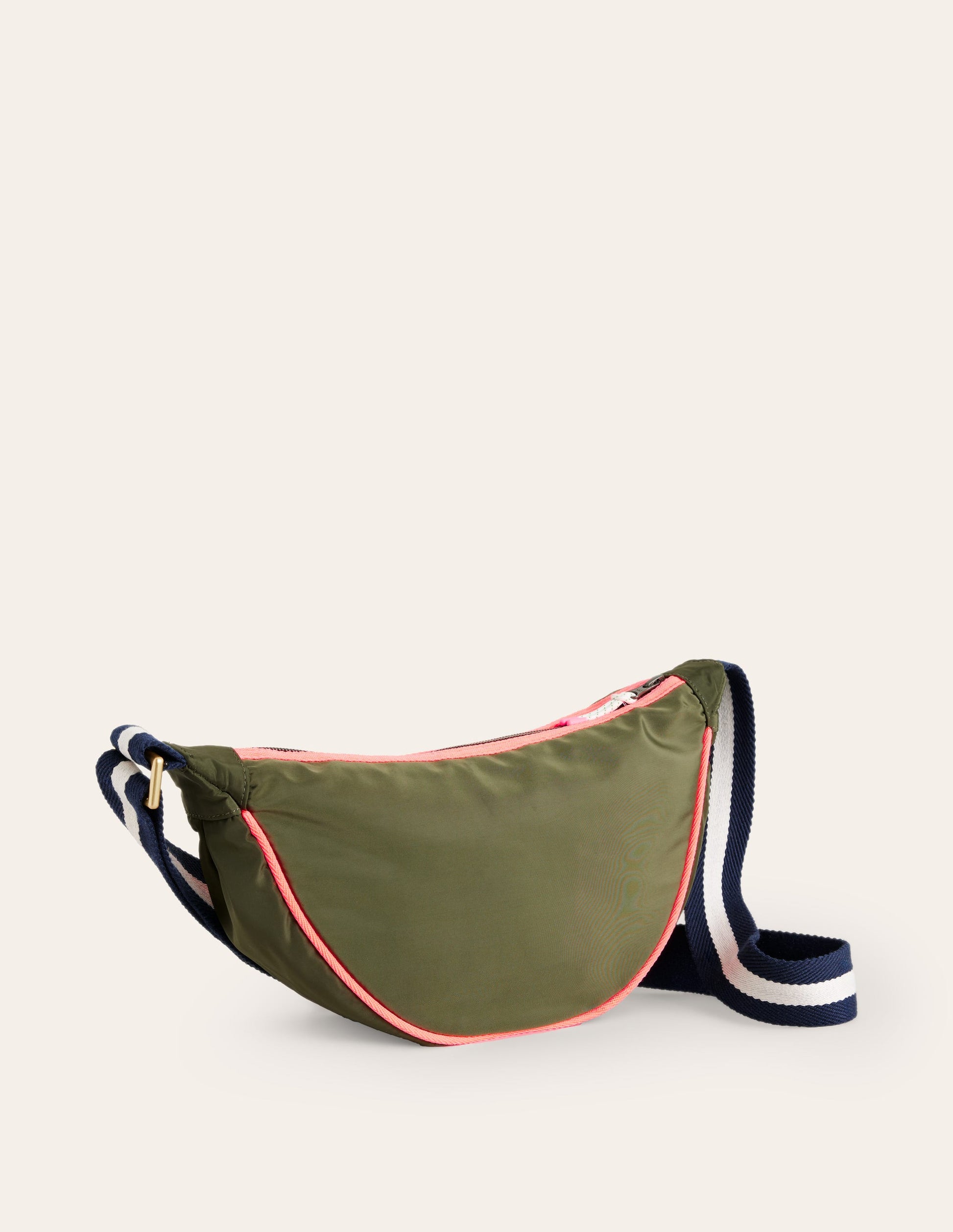 Nylon Cross-body Purse-Khaki-3