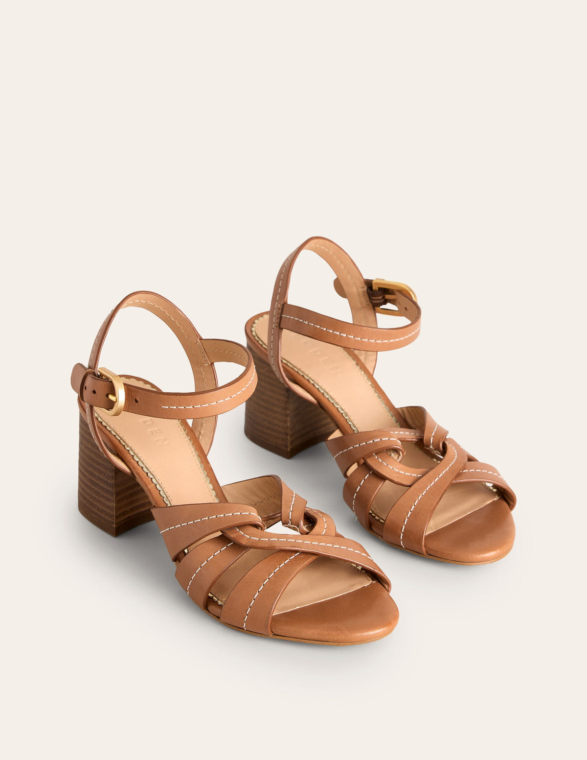 Block Heel Sandal-Tan - Image 3