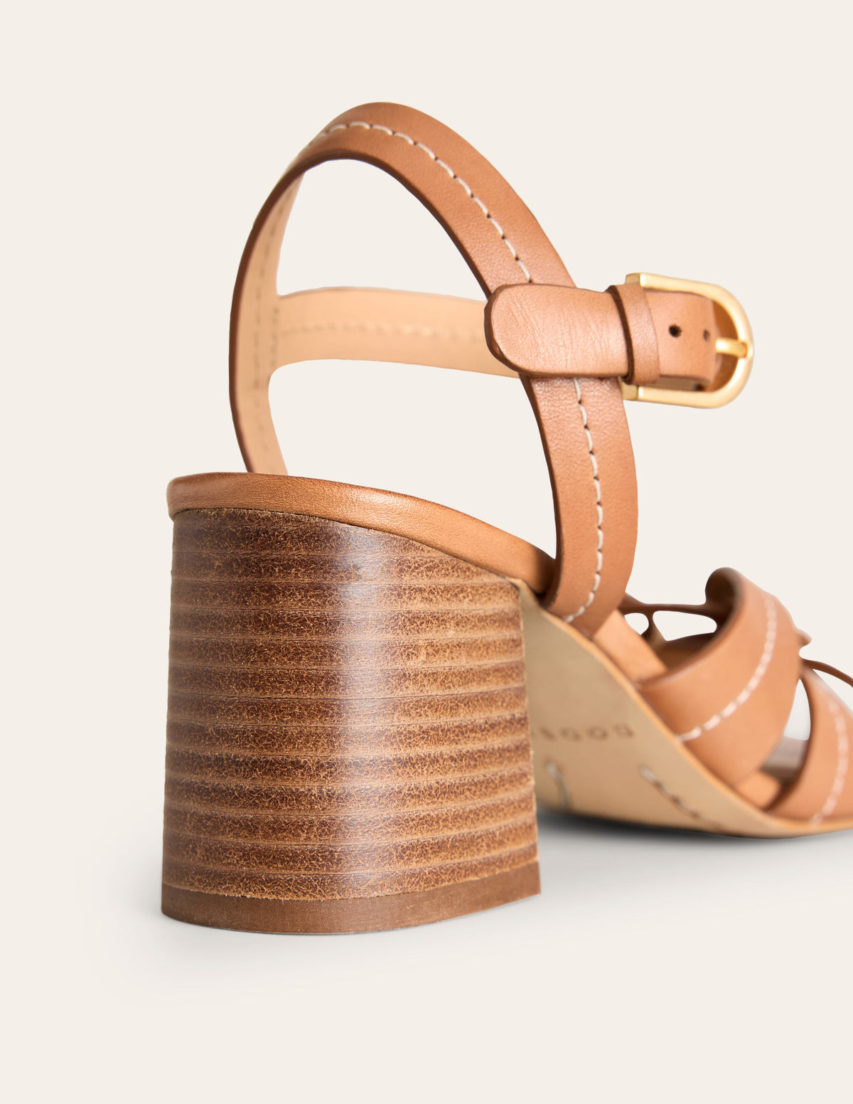 Block Heel Sandal-Tan - Image 4