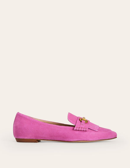 Iris Ghillie Loafers-Tickled Pink Suede