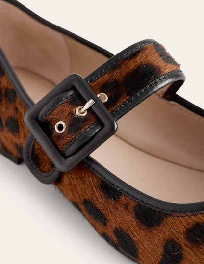 Vic Chisel Toe Mary Janes-Leopard