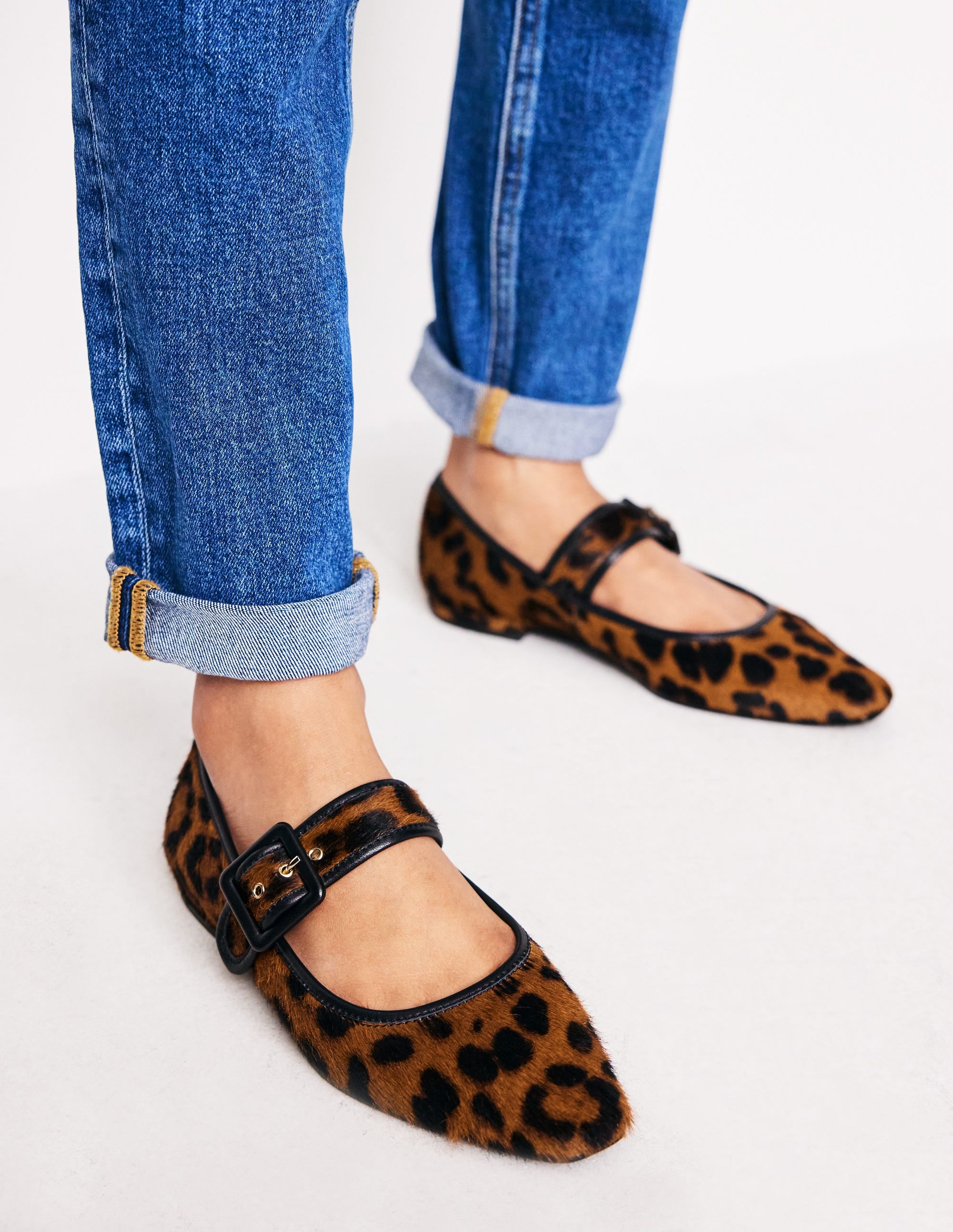 Vic Chisel Toe Mary Janes-Leopard - Image 1